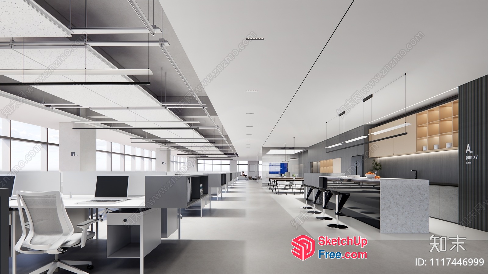 Modern Office Space With Clean Lines And Minimalist Decor 3D SketchUp File