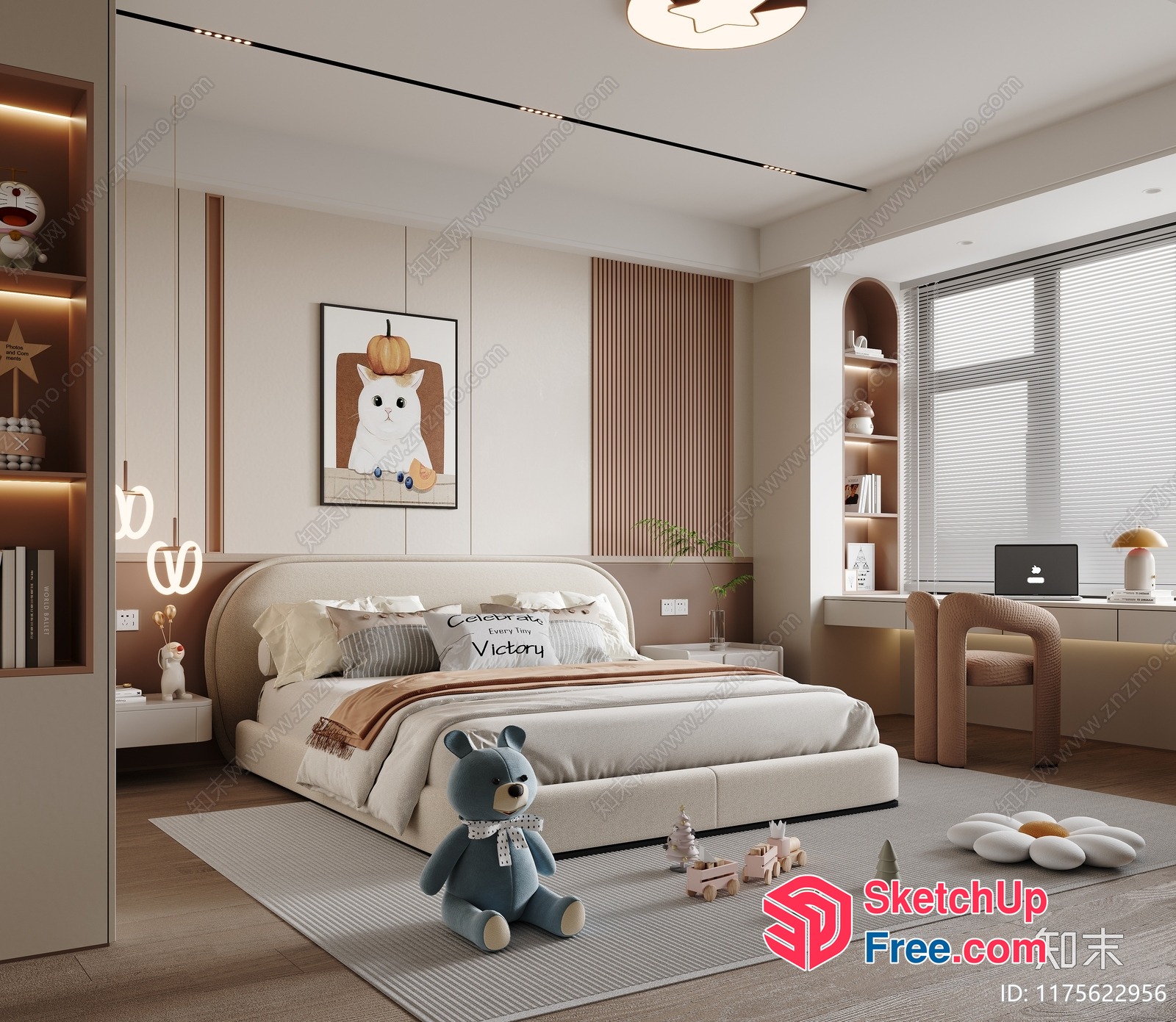 Cozy Modern Bedroom Interior 3D SketchUp File