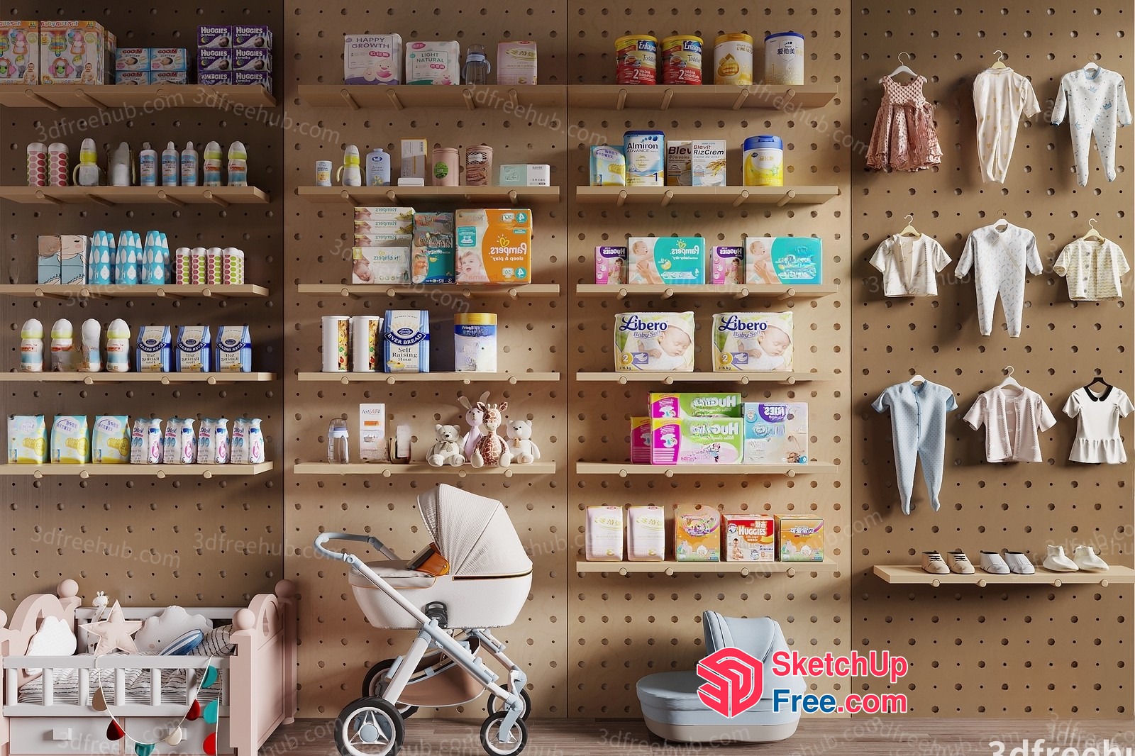 Baby Product Display 3D SketchUp File