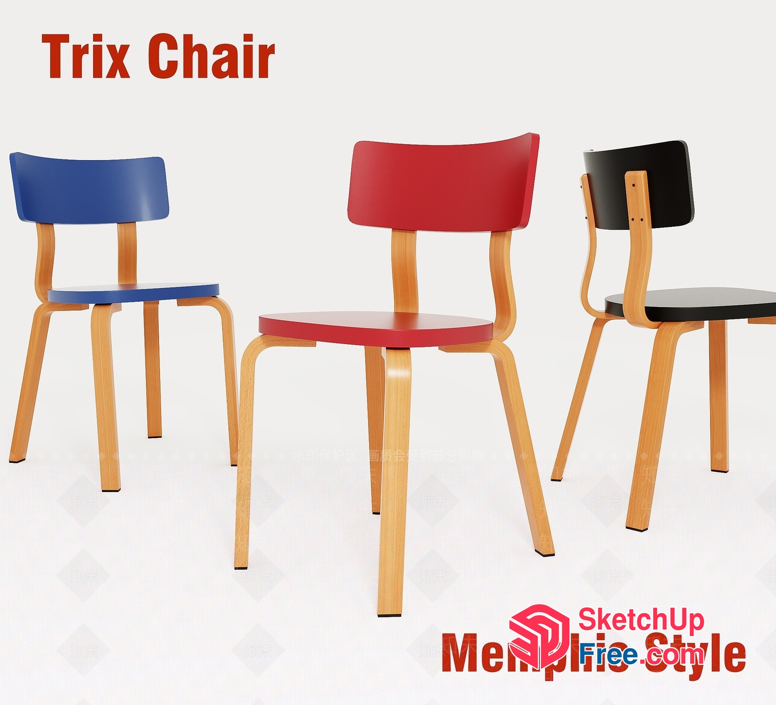 Trix Chair Memphis Style 3D SketchUp File