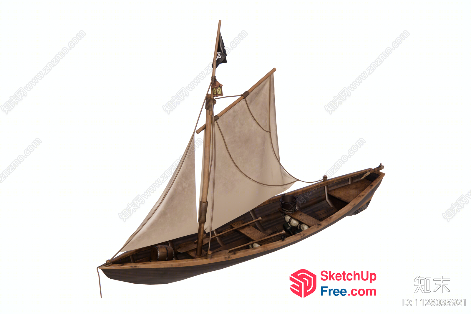 Vintage Sailboat Model 3D SketchUp File