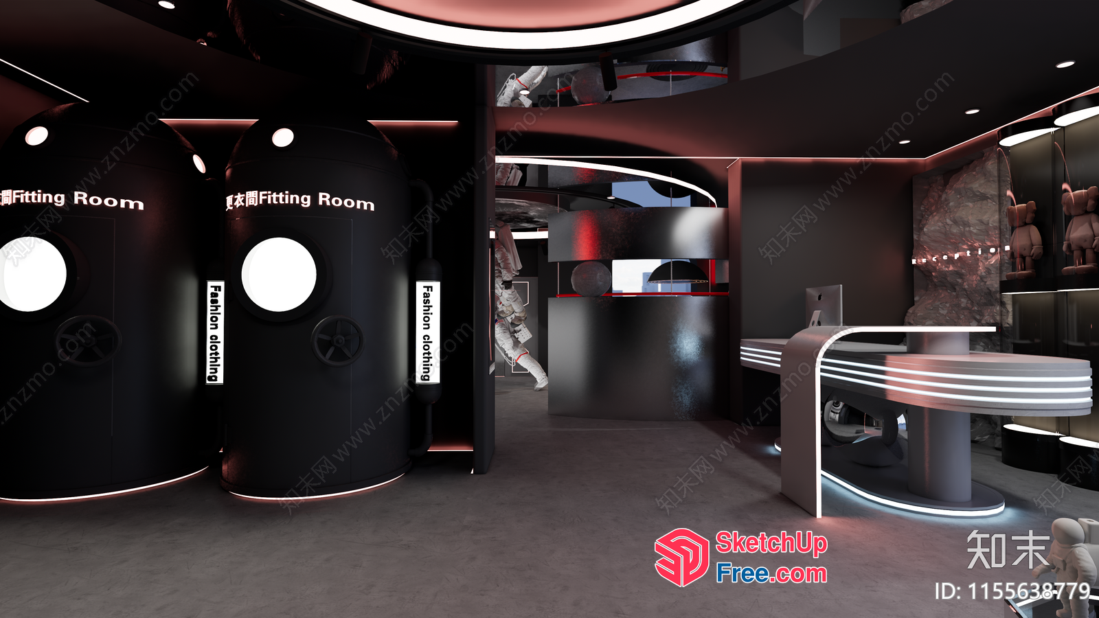 Futuristic Space Capsule Interior Design 3D SketchUp File