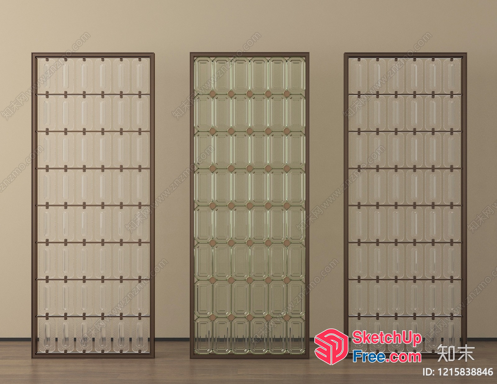 Glass Partition Screen 3D SketchUp File