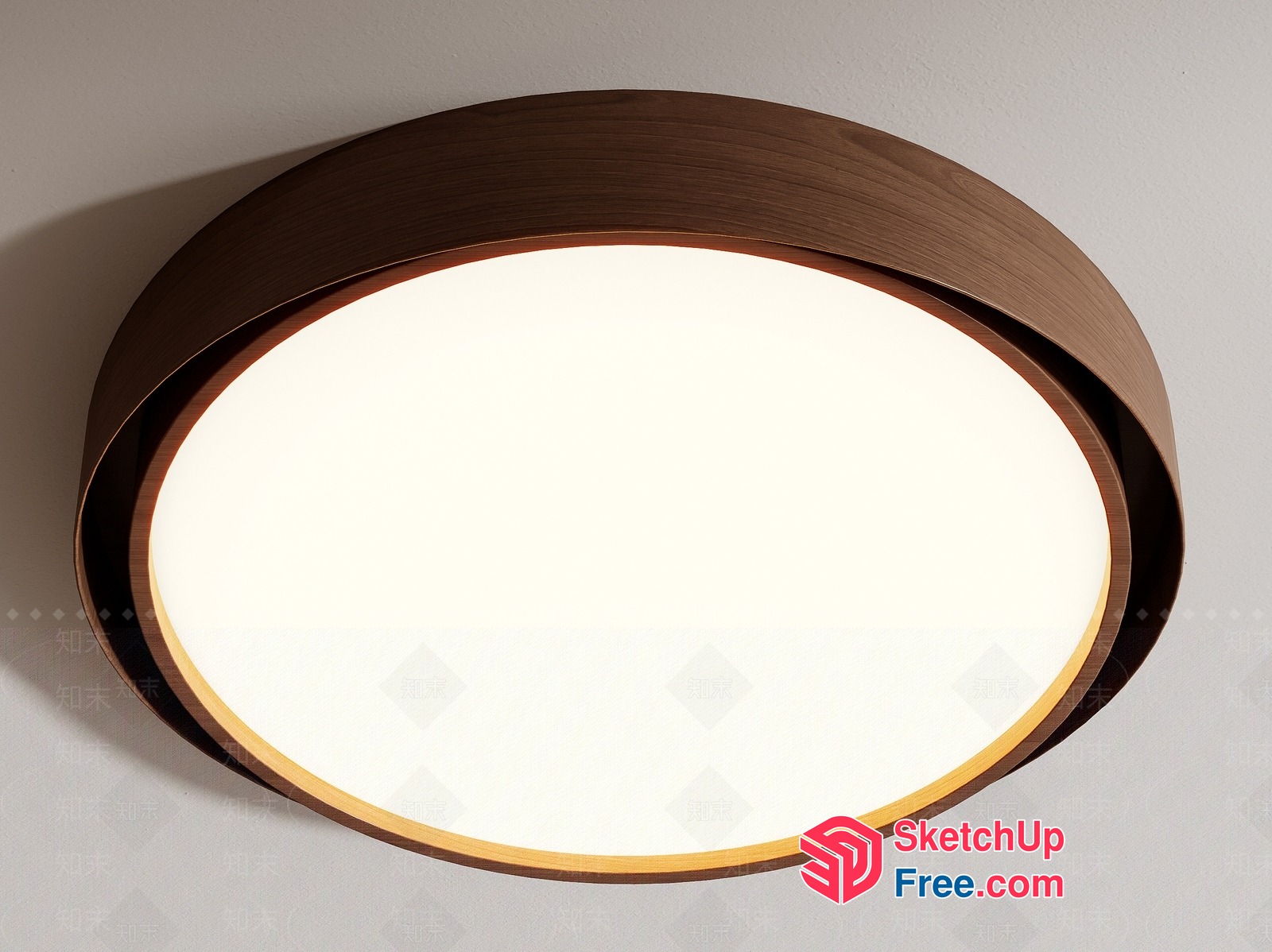 Elegant And Modern Oval-Shaped Light Fixture 3D SketchUp File