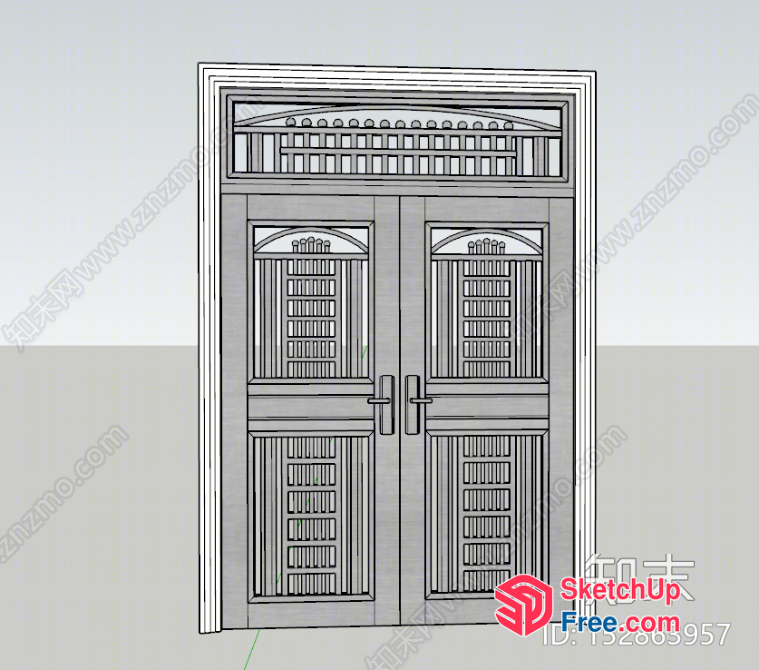 Traditional Door And Window Design 3D SketchUp File