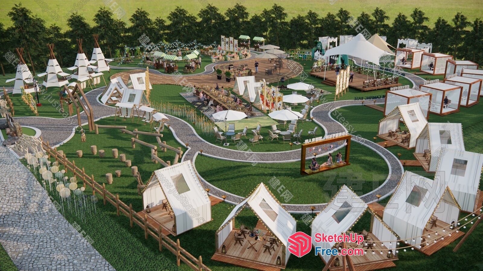 Outdoor Cultural Festival 3D SketchUp File