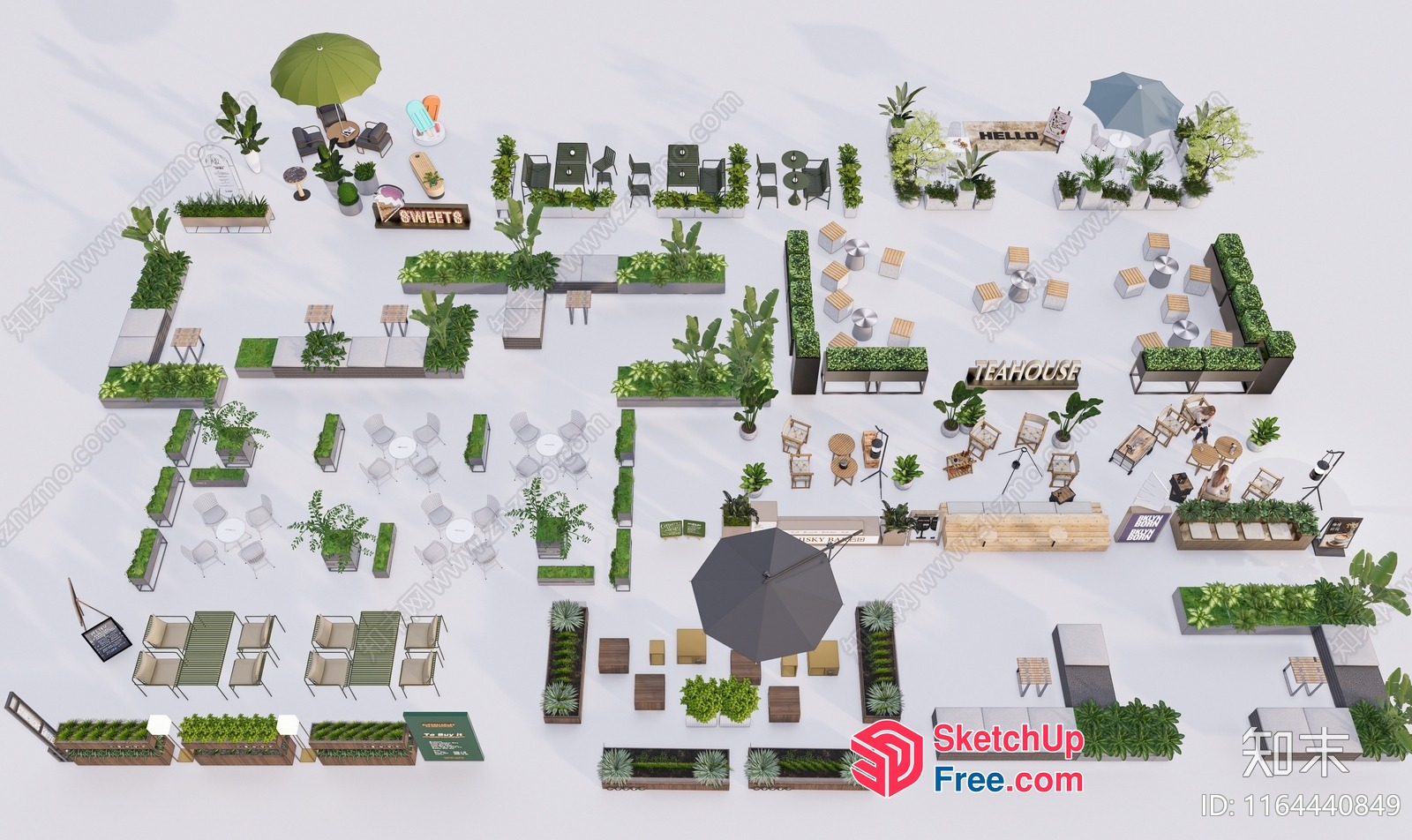 Modern Outdoor Furniture And Decor 3D SketchUp File
