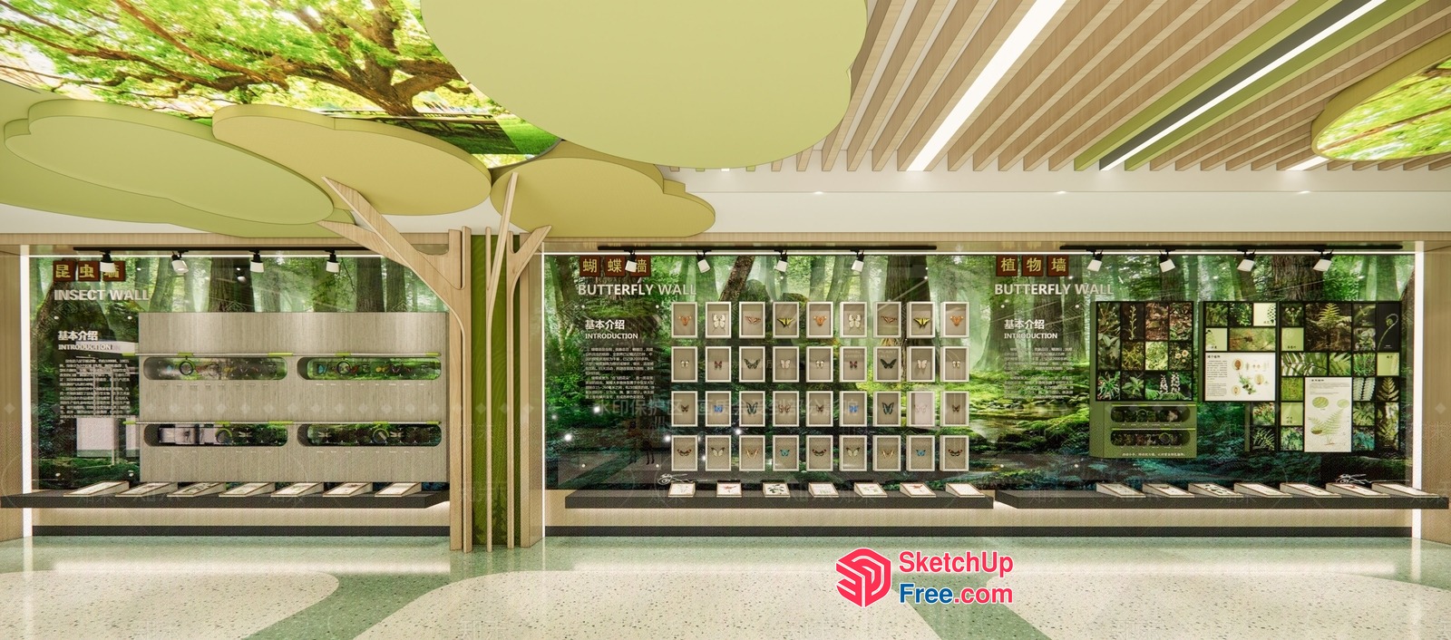 Nature-Inspired Butterfly Wall Display 3D SketchUp File