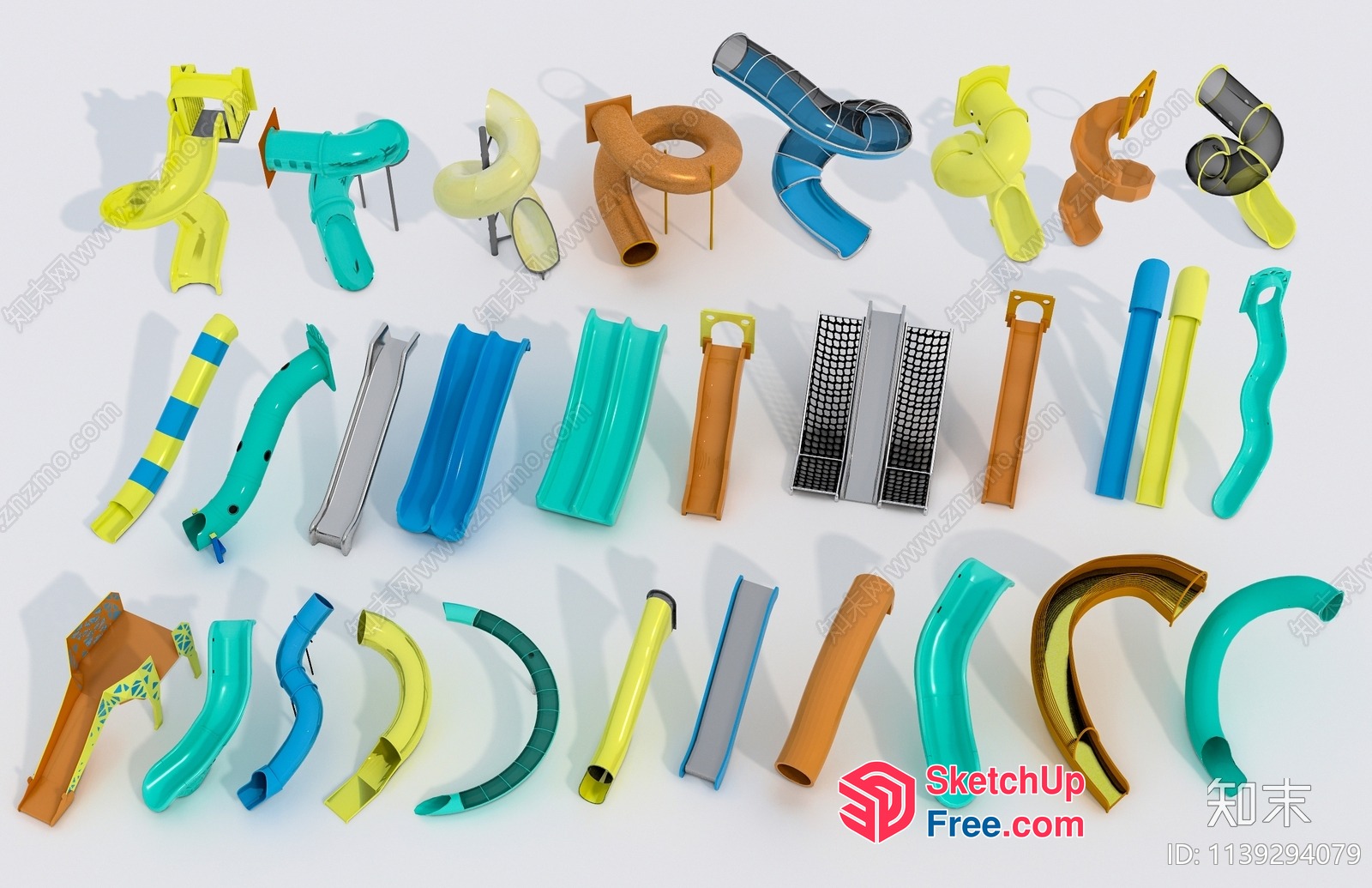 Vibrant Playground Equipment Collection 3D SketchUp File