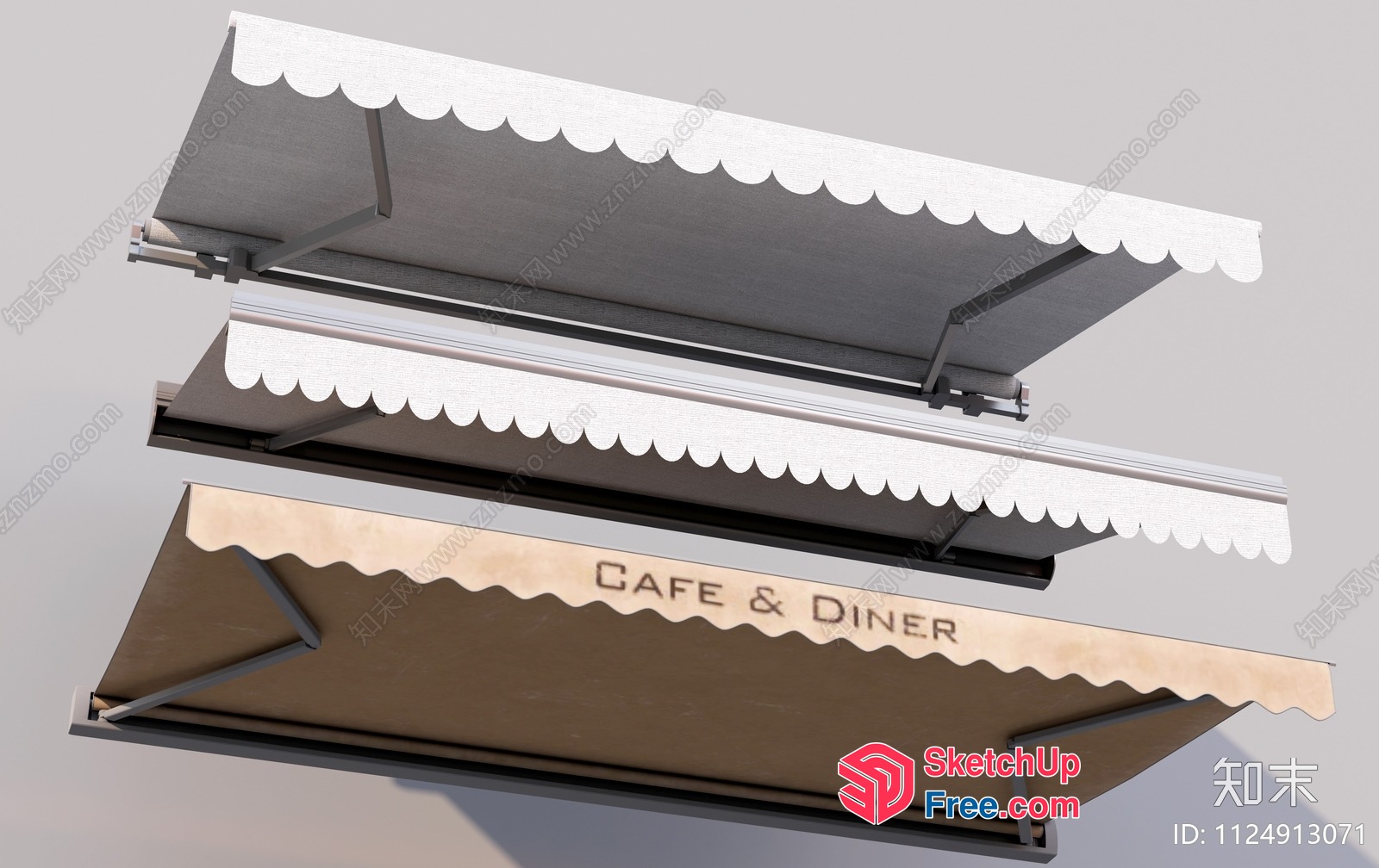 Outdoor Cafe Awning 3D SketchUp File