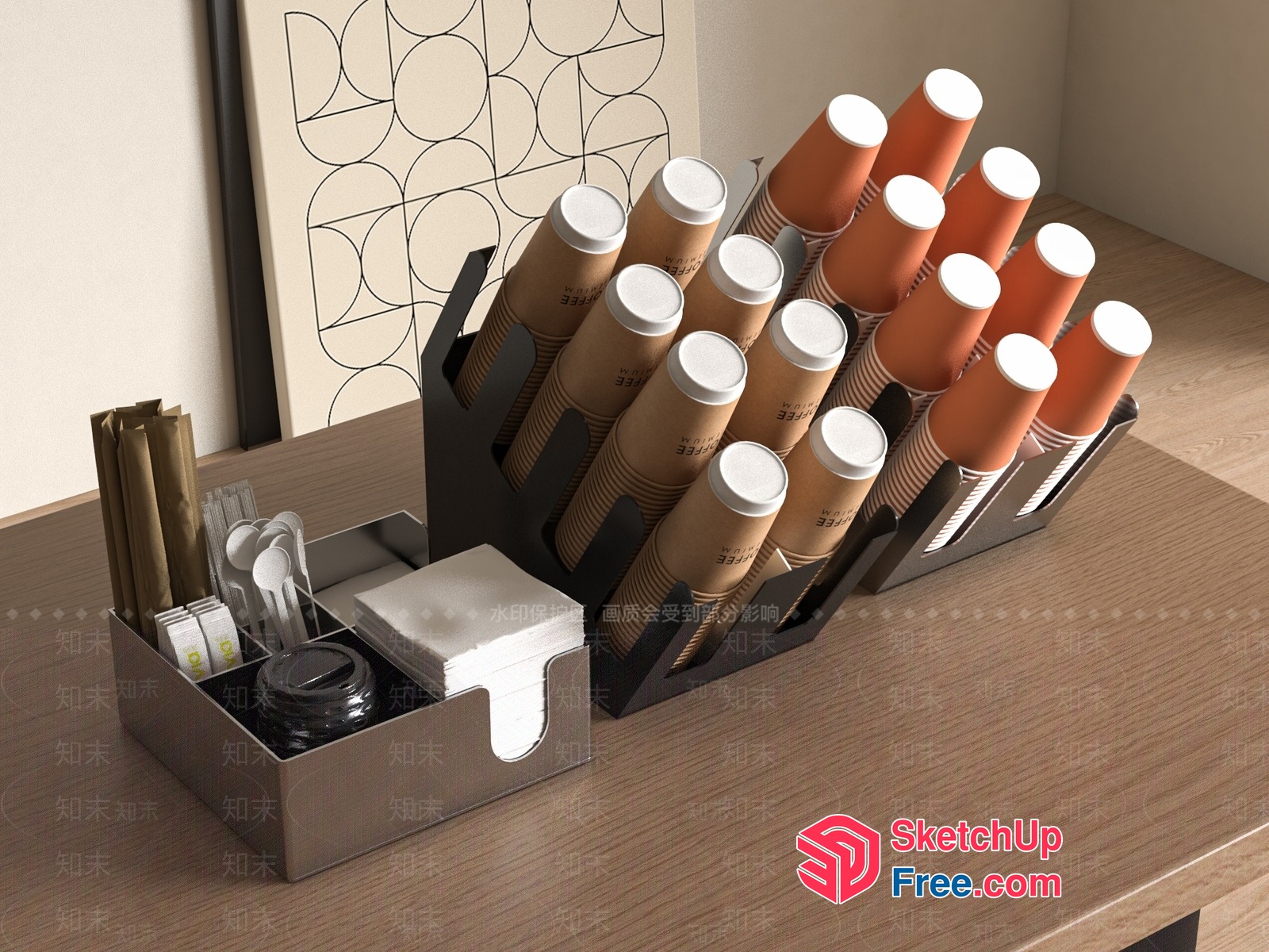 Tableware Storage And Display 3D SketchUp File