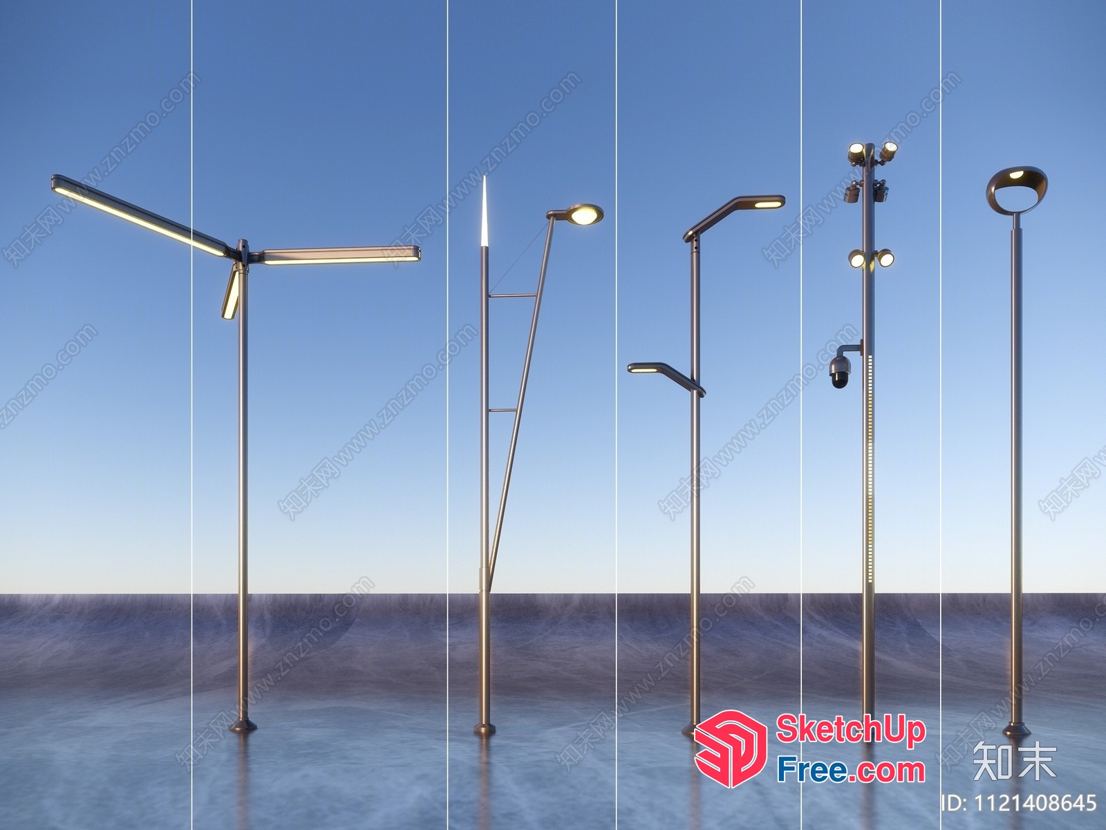Modern Outdoor Light Fixtures Collection 3D SketchUp File