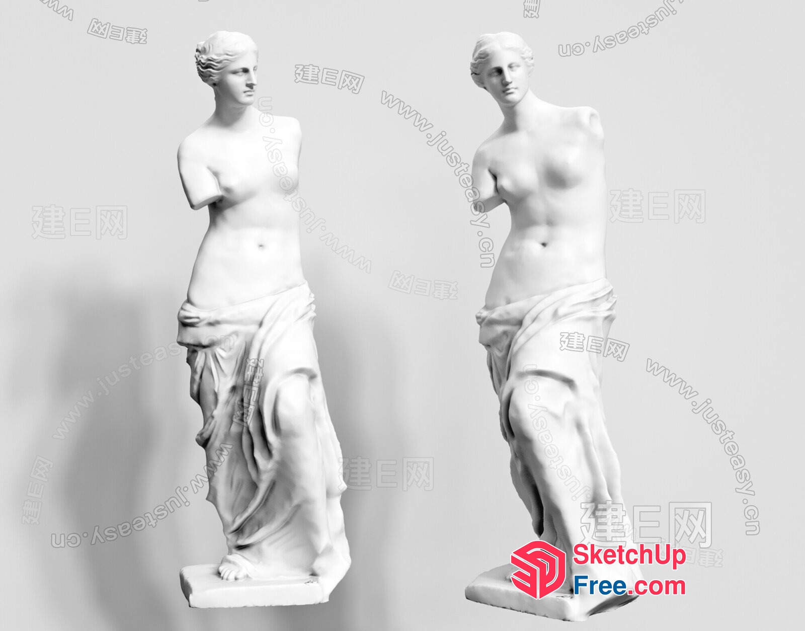 Classic Marble Statue Of Venus 3D SketchUp File