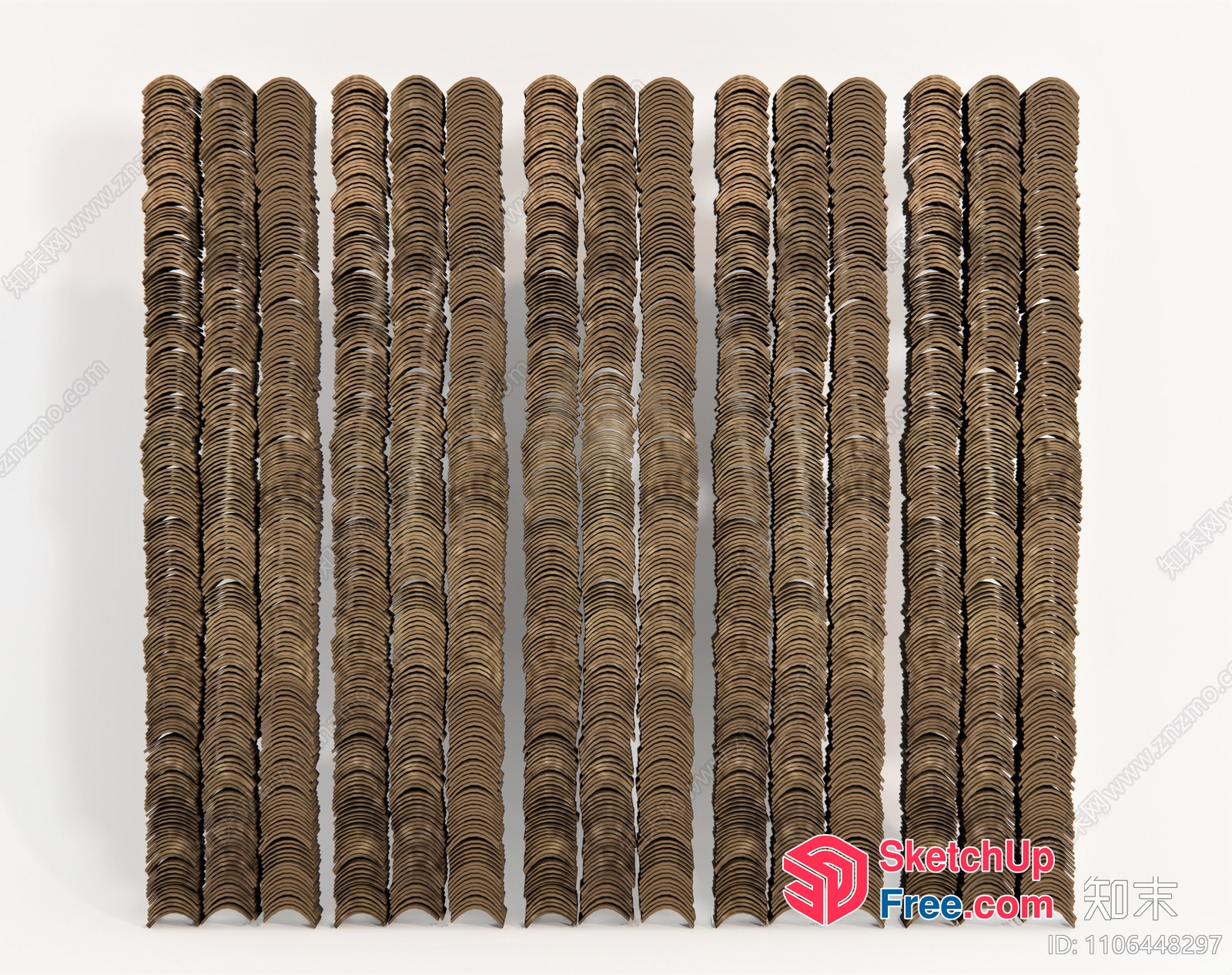 Stack Of Coins With Uniform Height 3D SketchUp File