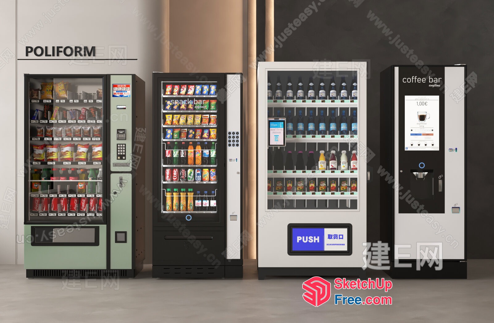 Vending Machine Collection 3D SketchUp File