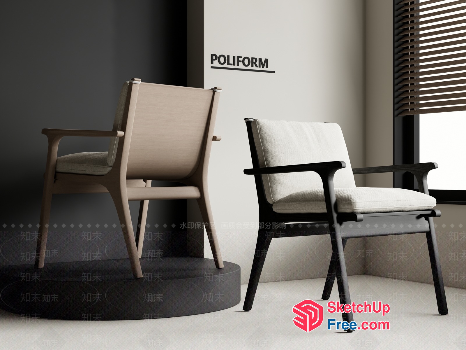 Elegant Modern Armchairs For Comfort And Style 3D SketchUp File