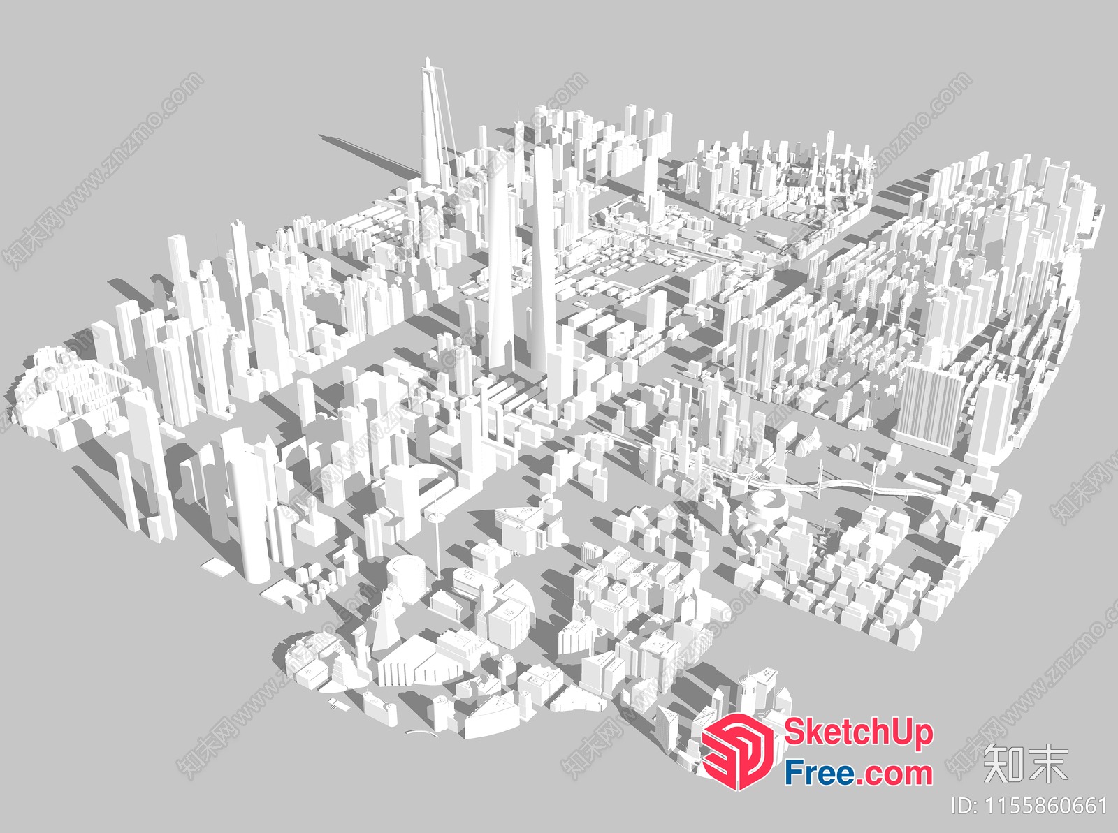 3D Model Of A City 3D SketchUp File