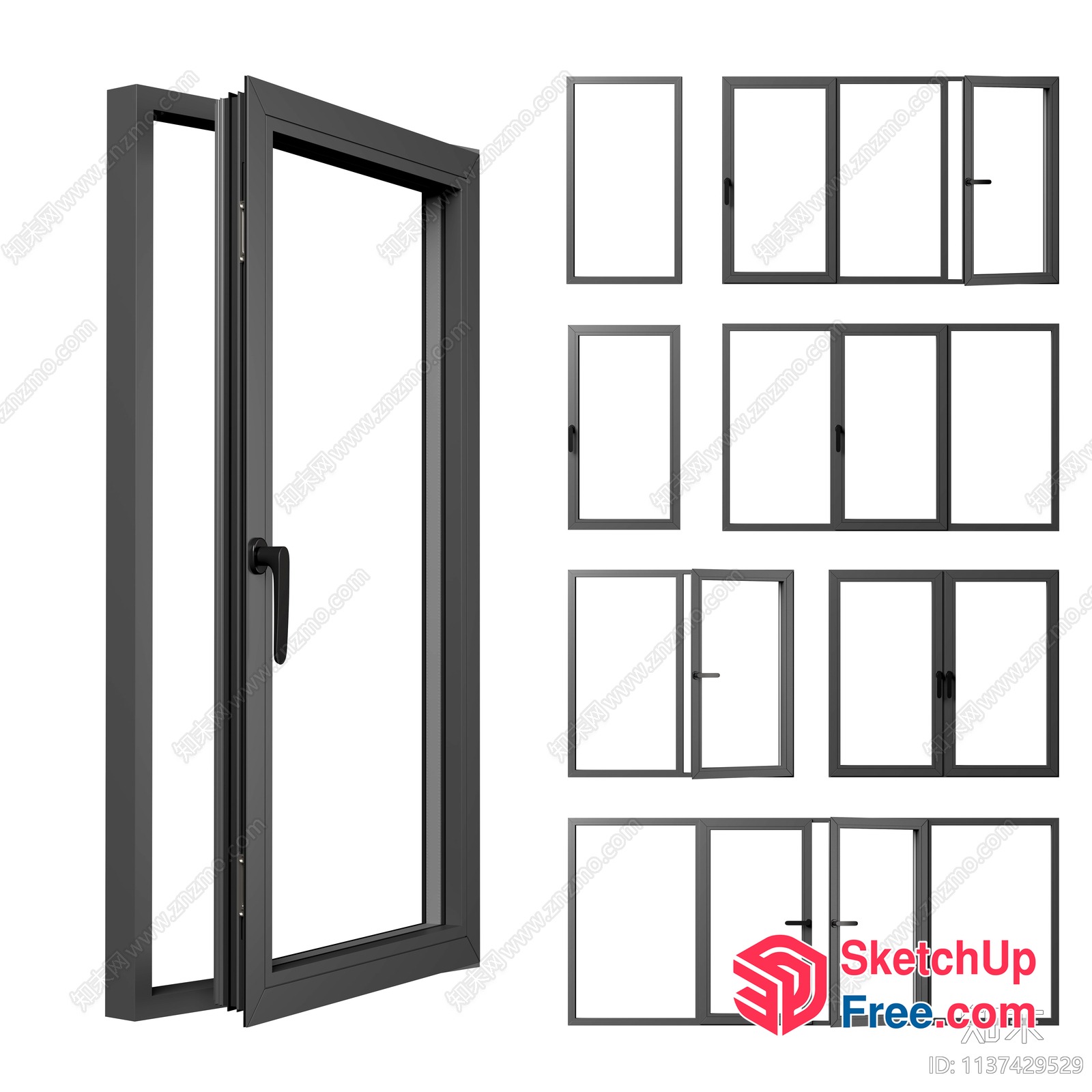 Collection Of Windows And Doors 3D SketchUp File