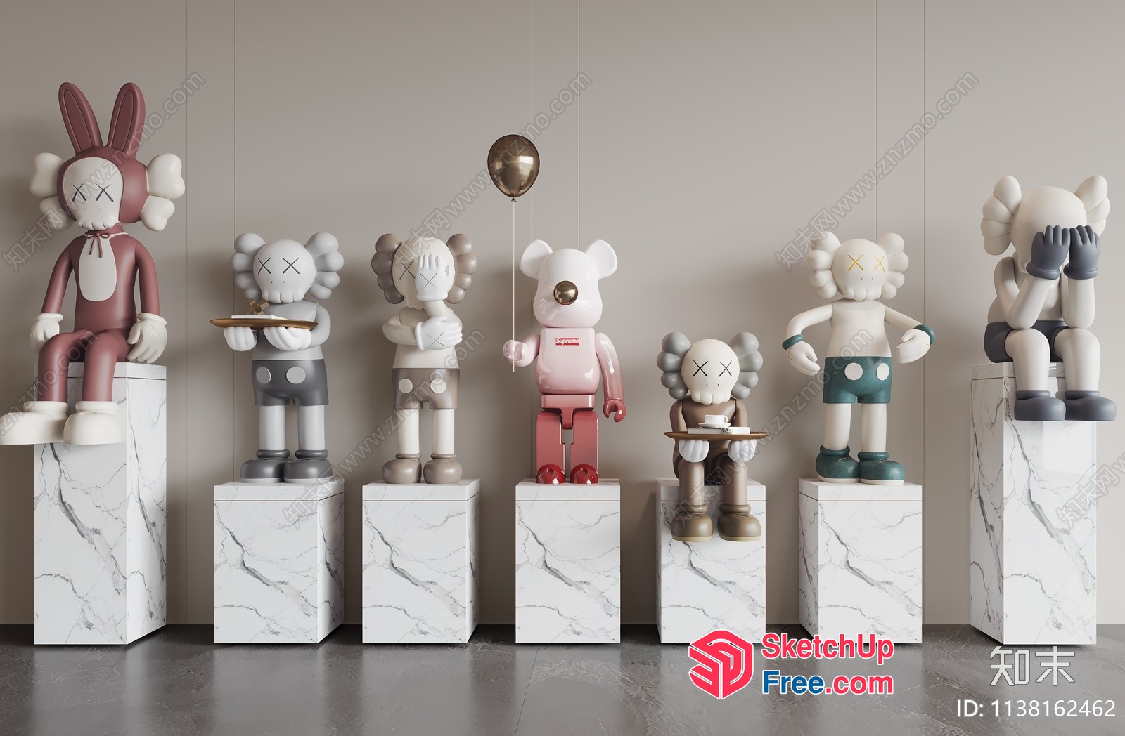 Artistic Display Of Unique Sculptures 3D SketchUp File