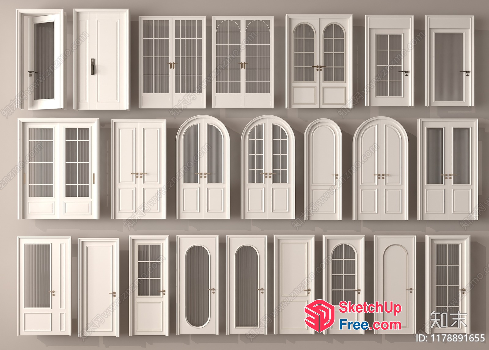 White Door Collection 3D SketchUp File