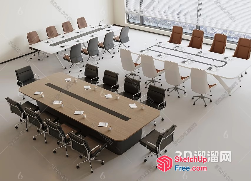 Conference Room Furniture Arrangement 3D SketchUp File