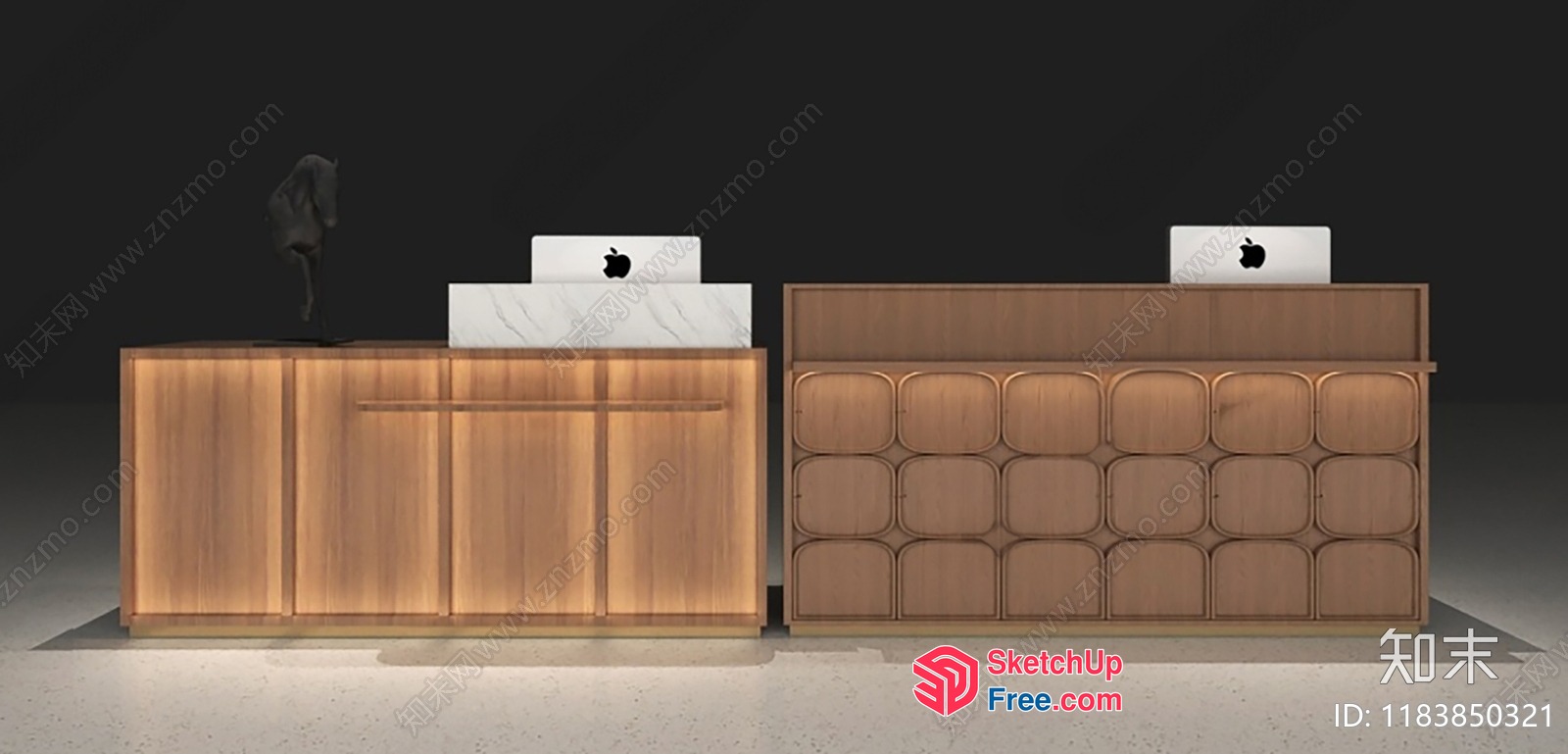 Modern Apple Store Reception Desk 3D SketchUp File