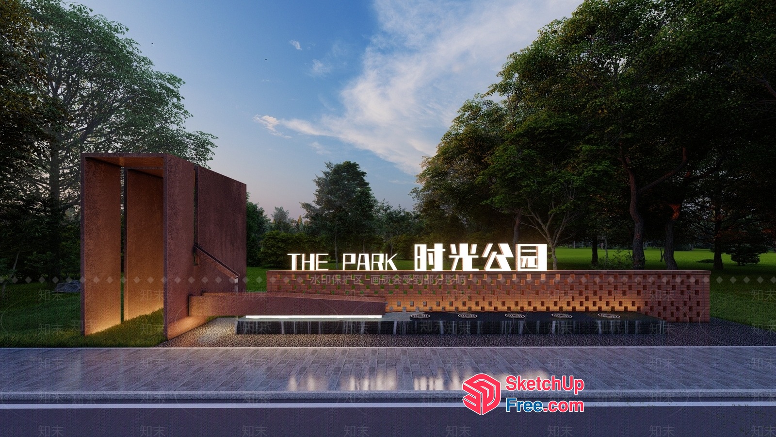 The Park Entrance 3D SketchUp File