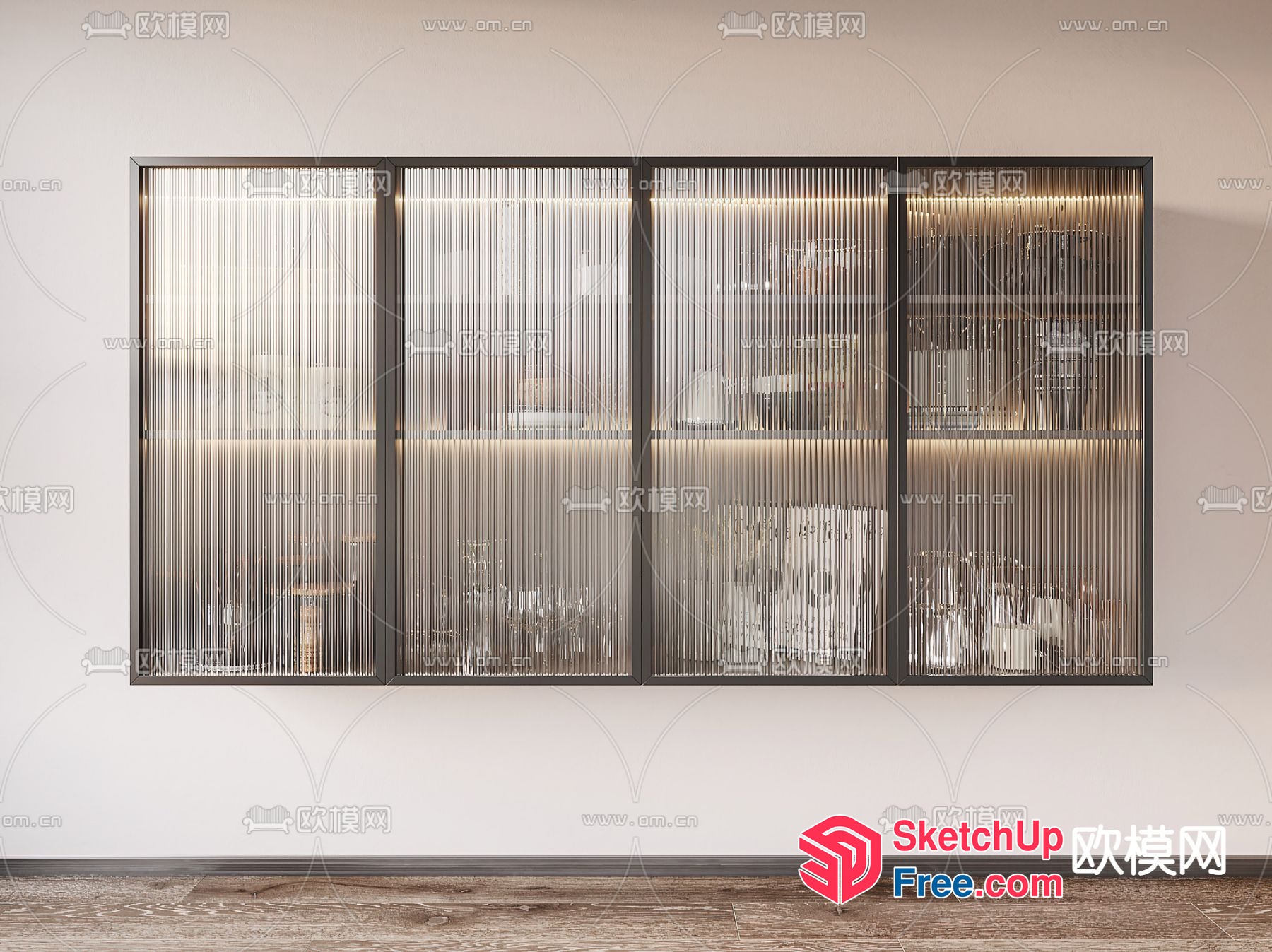 Modern Glass Door And Window 3D SketchUp File