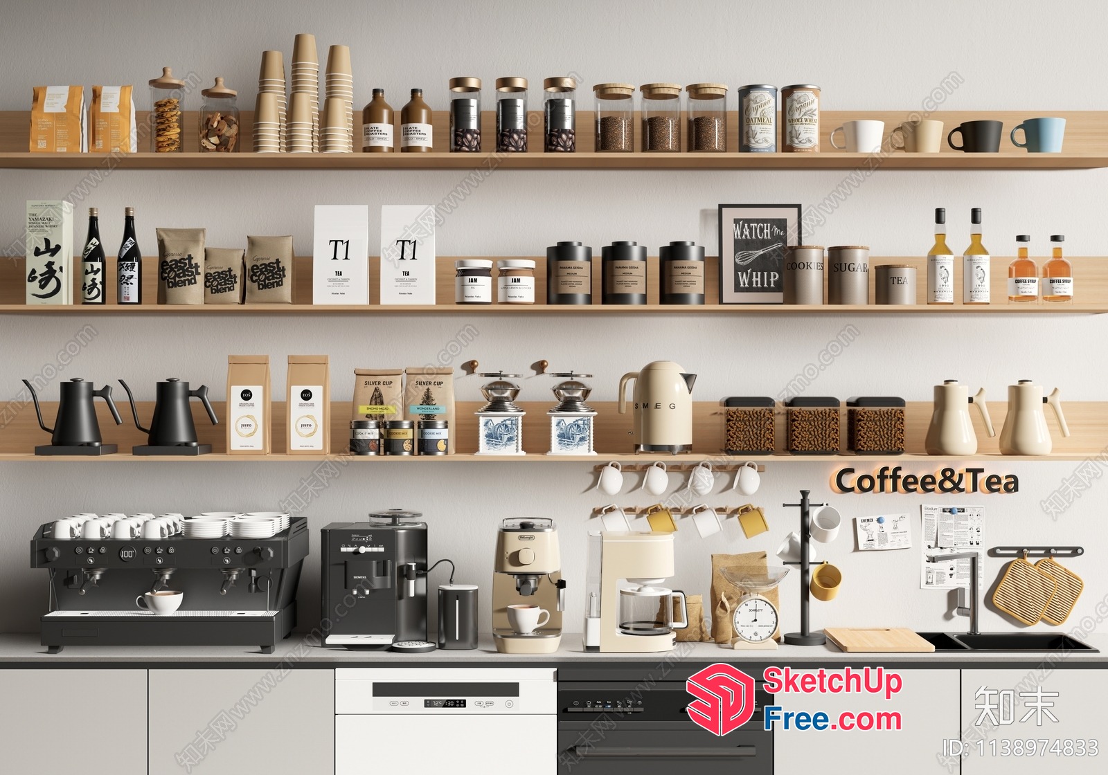 Coffee And Tea Station 3D SketchUp File