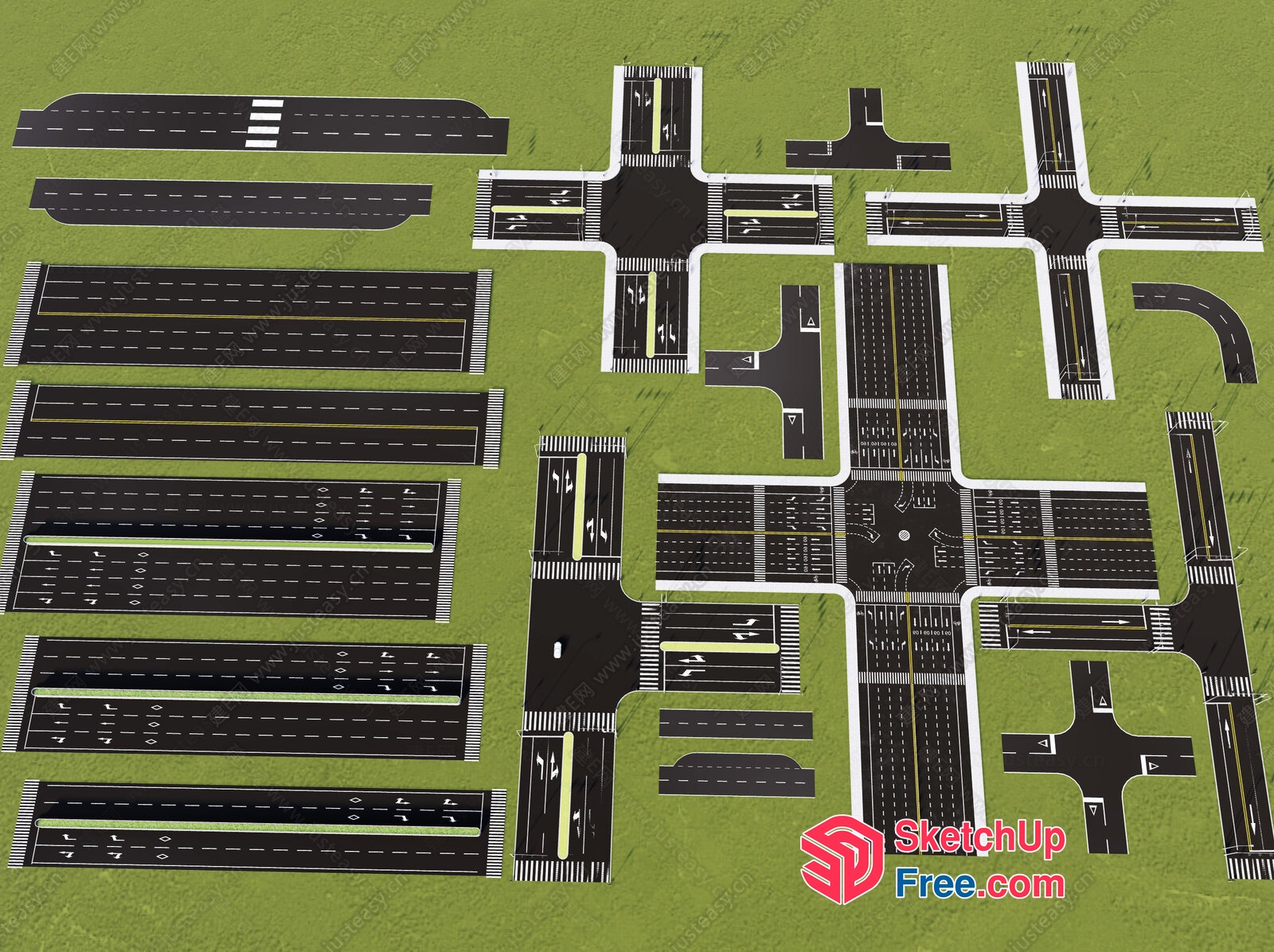 Road And Highway Plan 3D SketchUp File