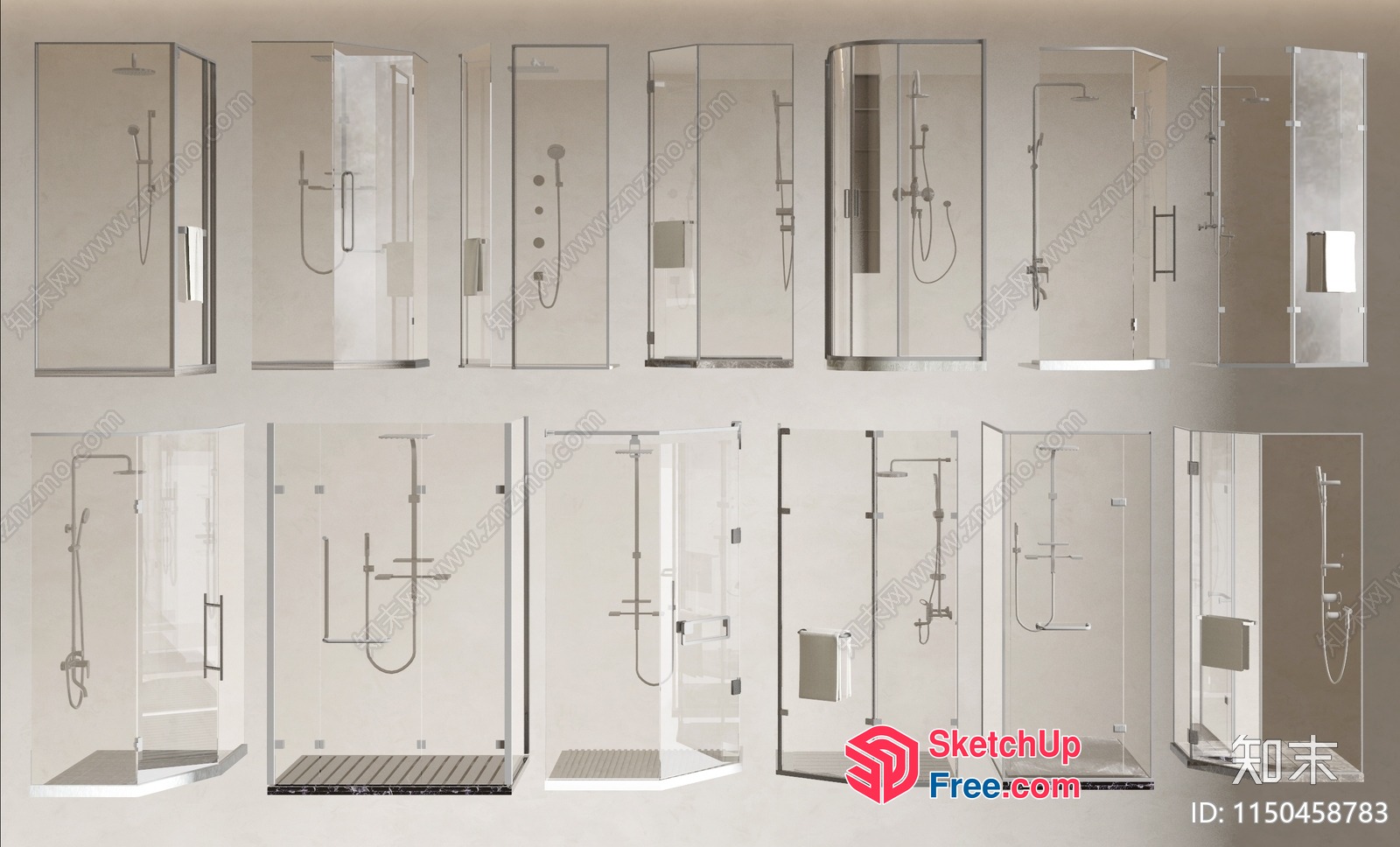 Modern Shower Enclosures 3D SketchUp File