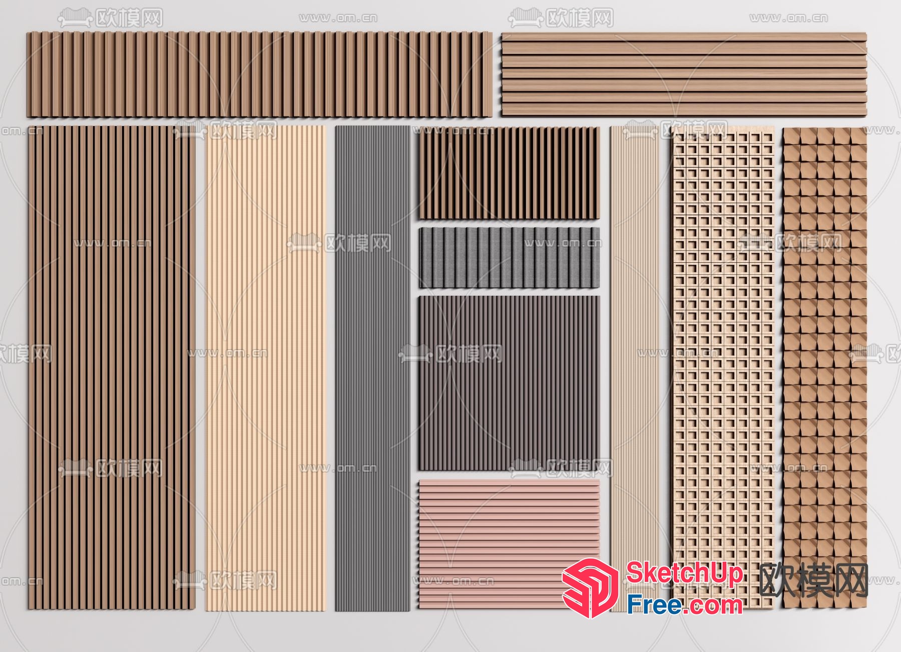 Modern Decorative Wall Panels 3D SketchUp File