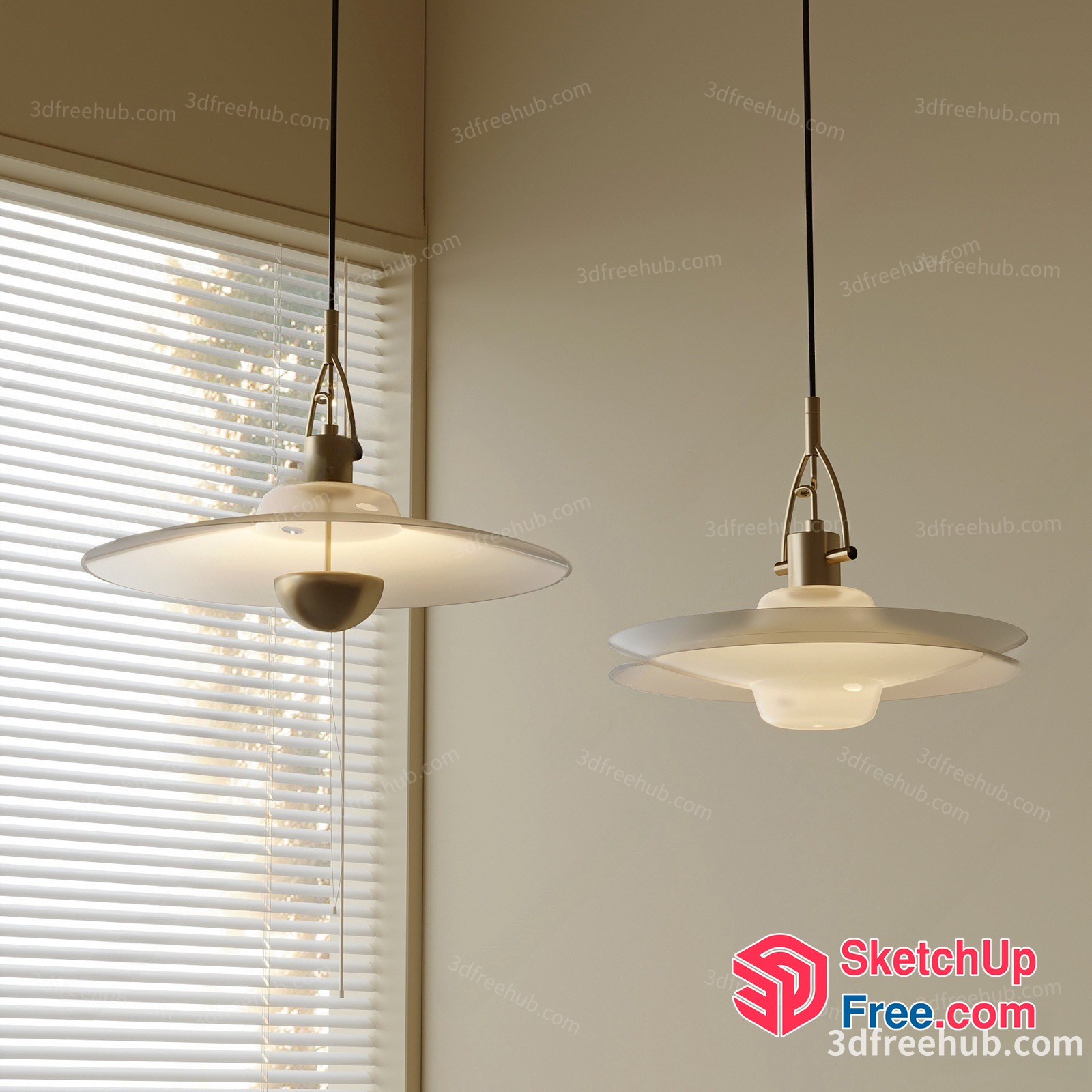 Hanging Lights In A Room 3D SketchUp File