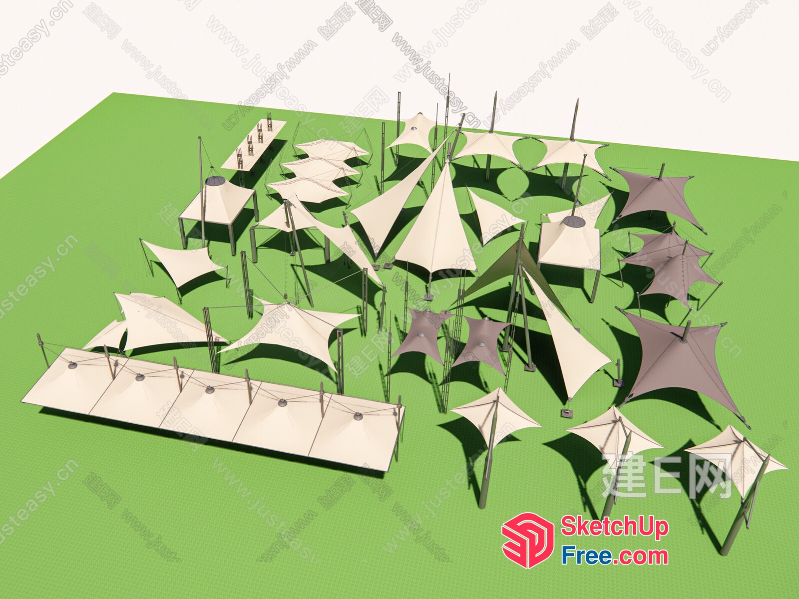 Outdoor Shade Structures 3D SketchUp File