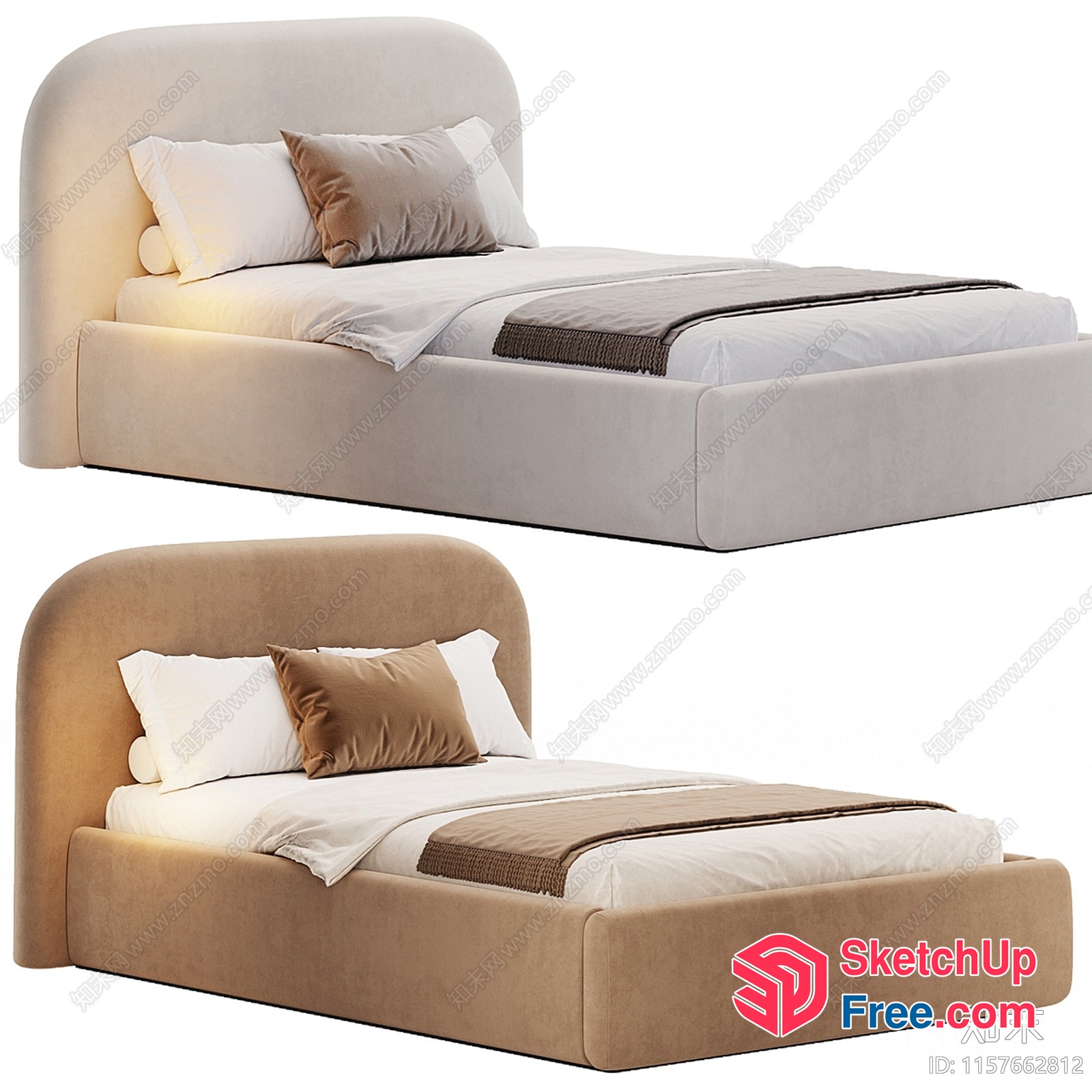 Minimalist Japanese Style Bed 3D SketchUp File