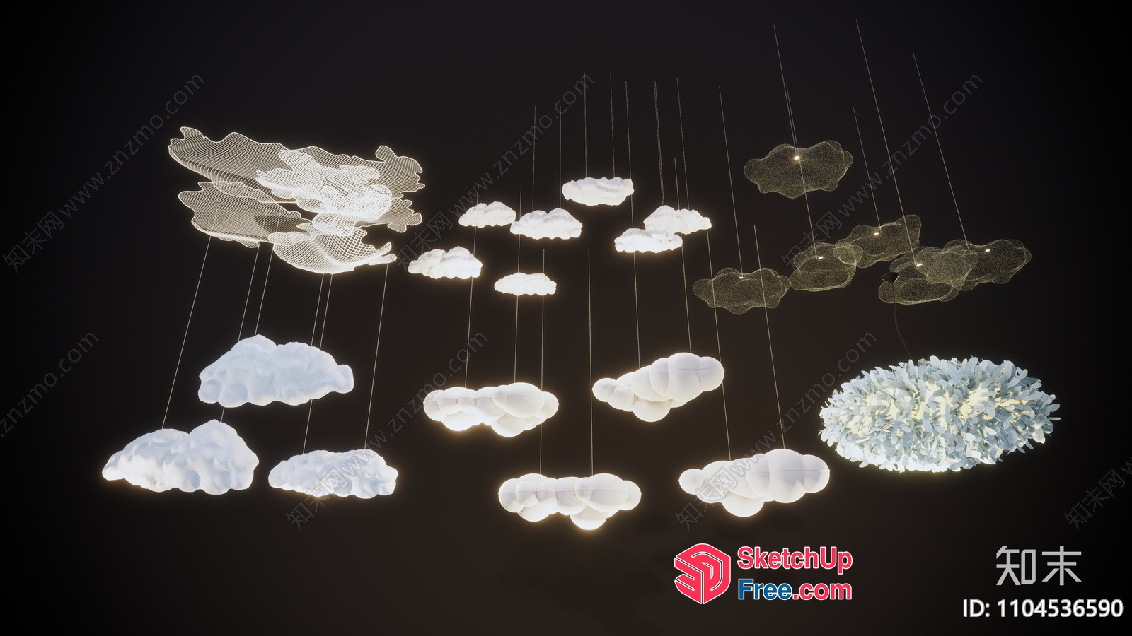 Cloudy Light Fixtures For A Dreamy Ambiance 3D SketchUp File