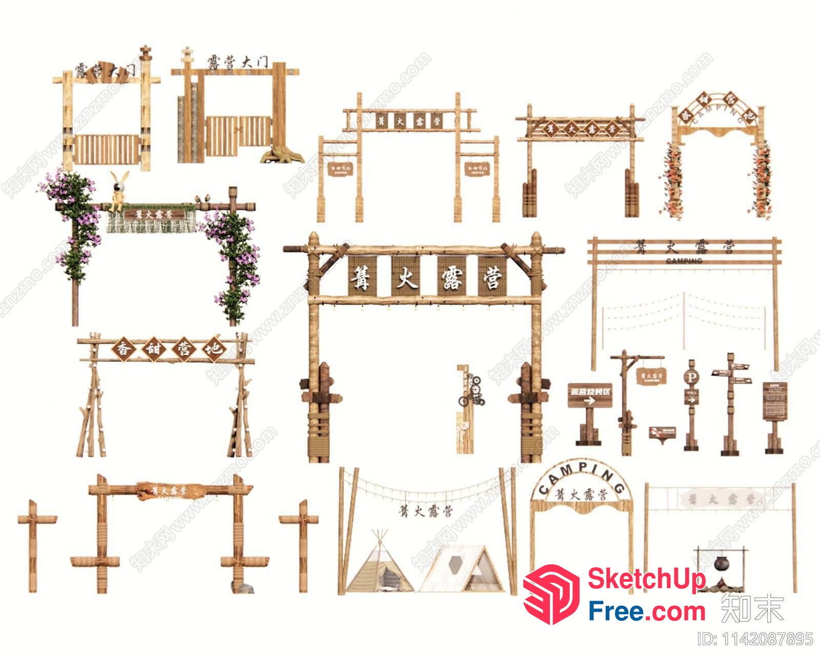 Traditional Asian Exterior Decorations 3D SketchUp File