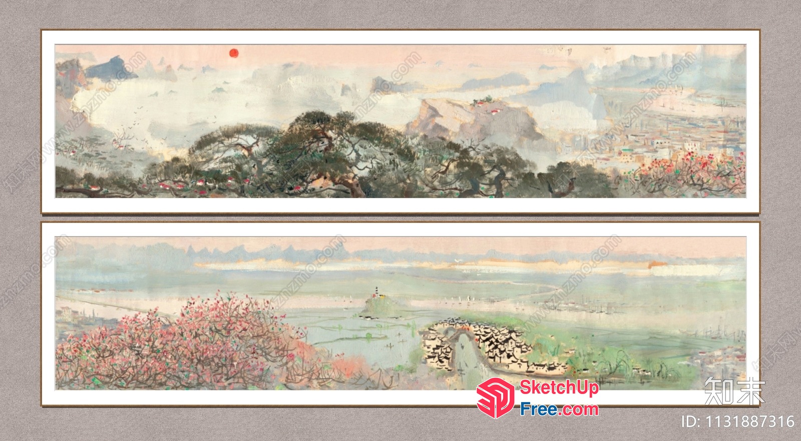 Panoramic View Of Serene Landscape 3D SketchUp File