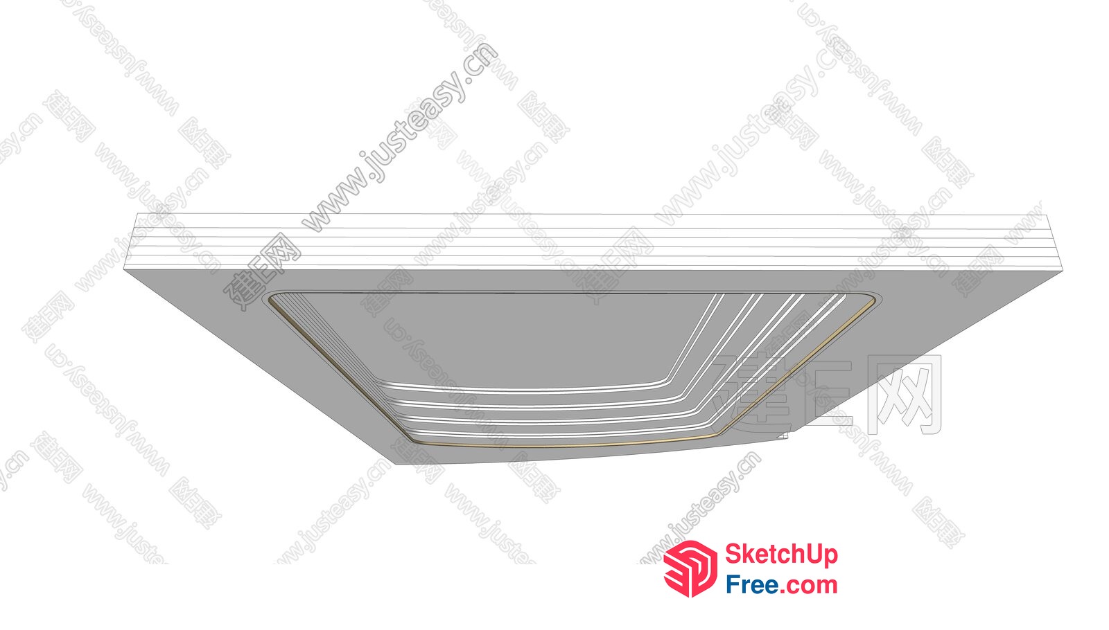 Aesthetic Modern Interior 3D Rendering 3D SketchUp File