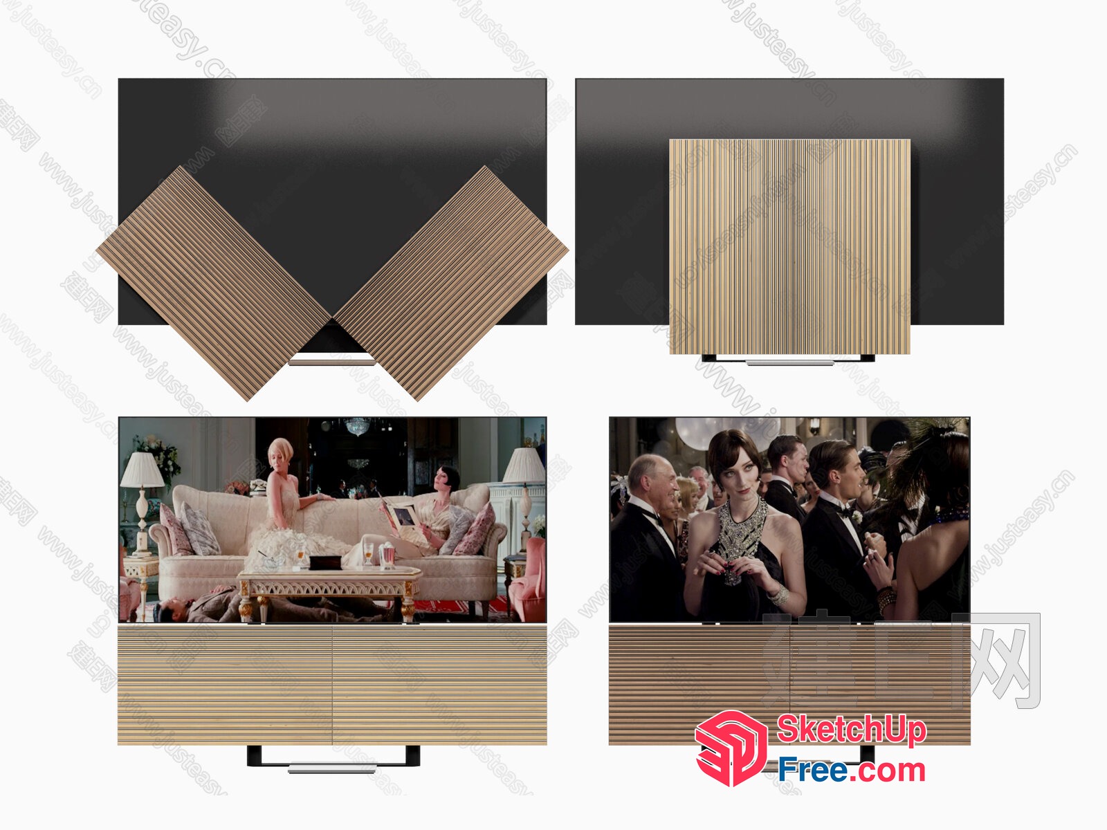 Stylish Modern Tv Cabinet With Elegant Design 3D SketchUp File