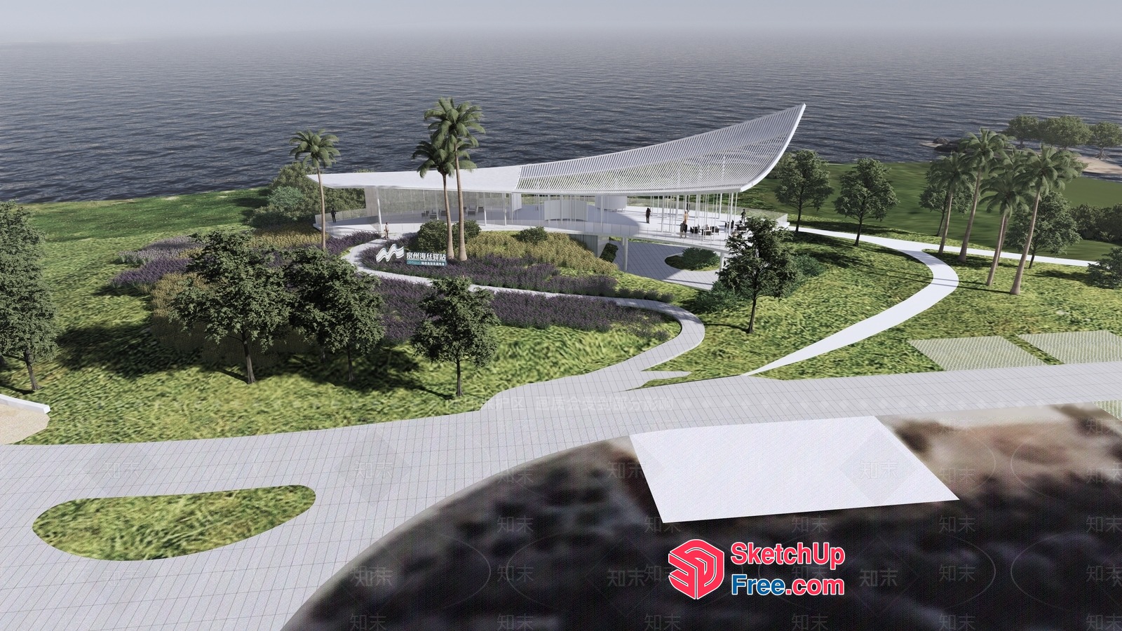 Modern Villa Exterior With Elegant Pool And Lush Greenery 3D SketchUp File