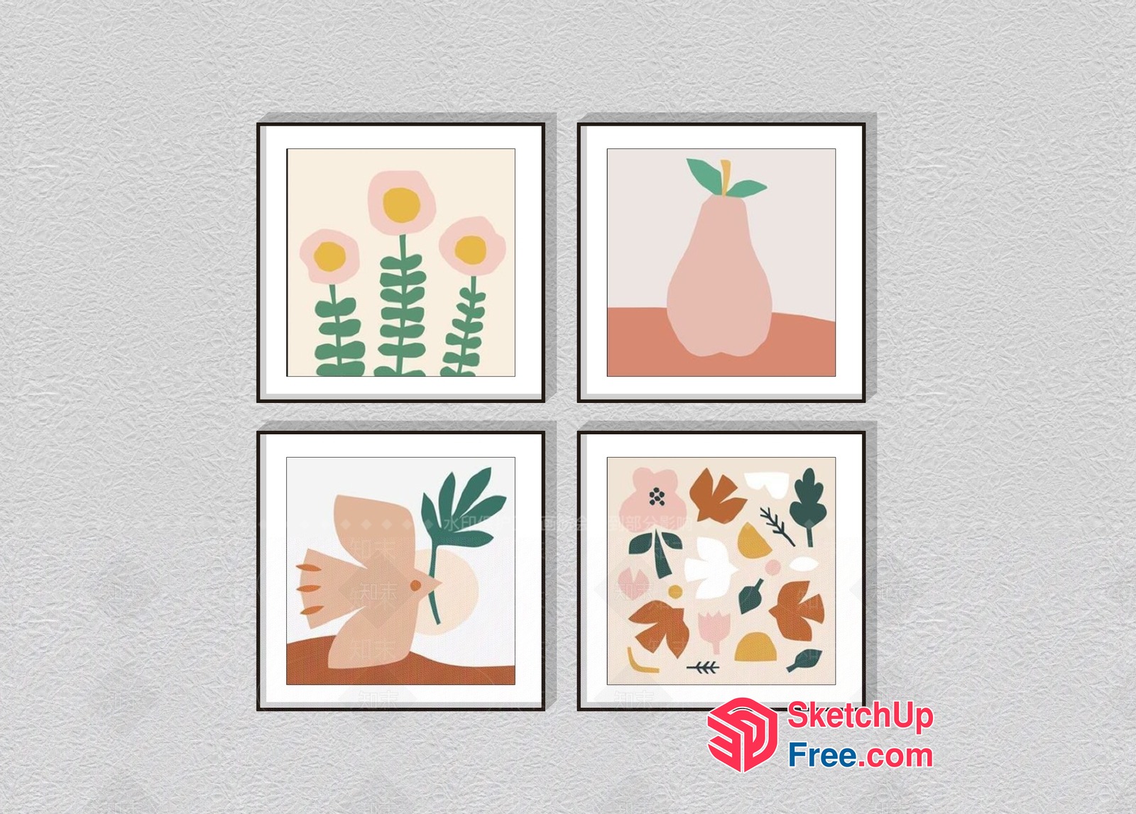 Minimalist Artwork Collection 3D SketchUp File