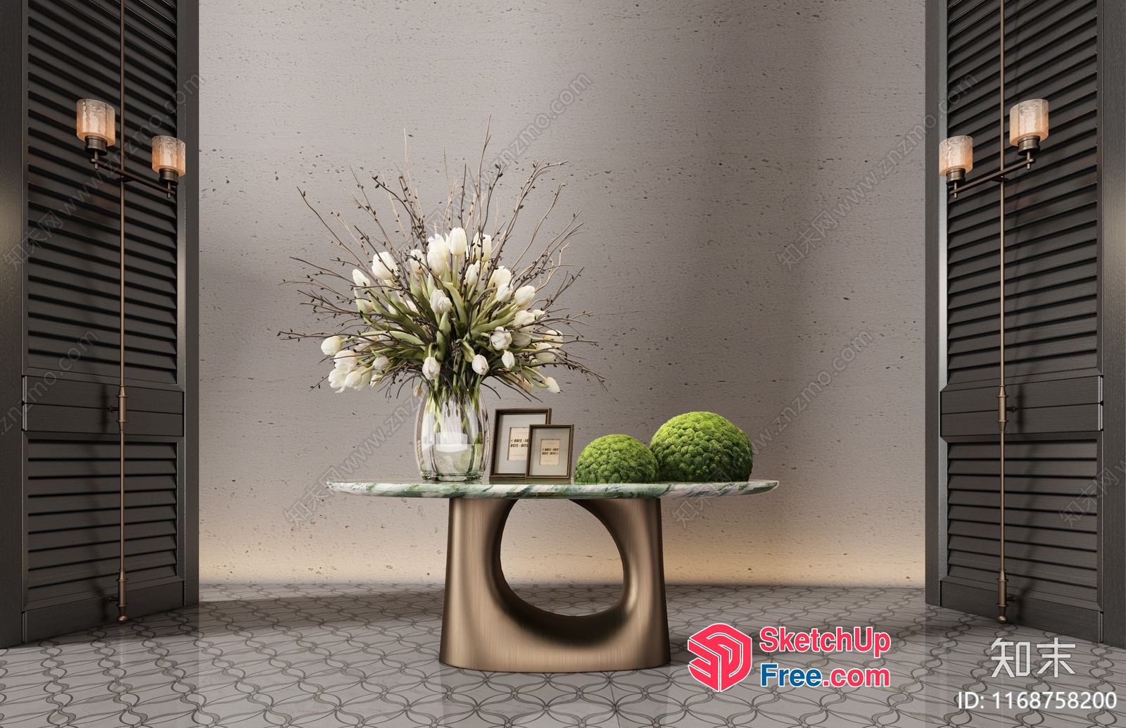 Modern Interior Decor With Elegant Furniture And Decorative Elements 3D SketchUp File
