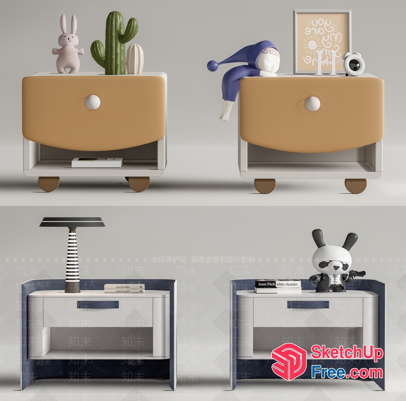 Modern Minimalist Furniture Set 3D SketchUp File