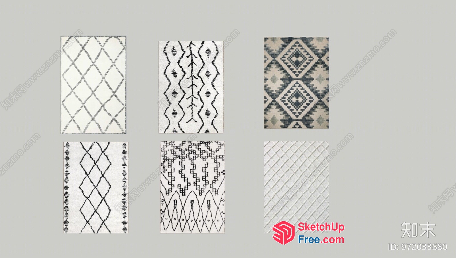 Rug Collection In Neutral Tones 3D SketchUp File