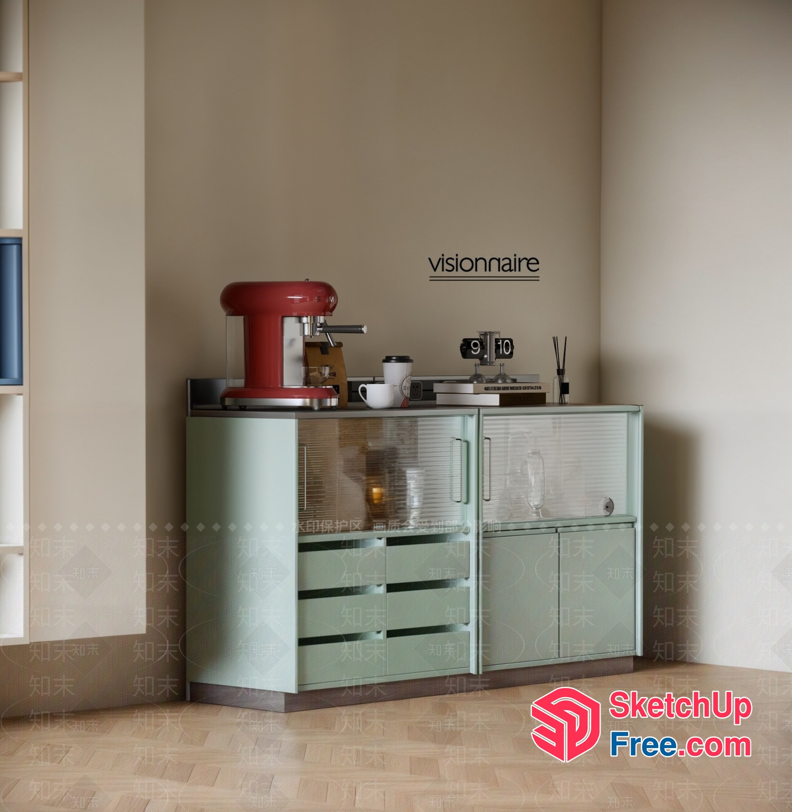 Stylish And Modern Kitchen Decor 3D SketchUp File