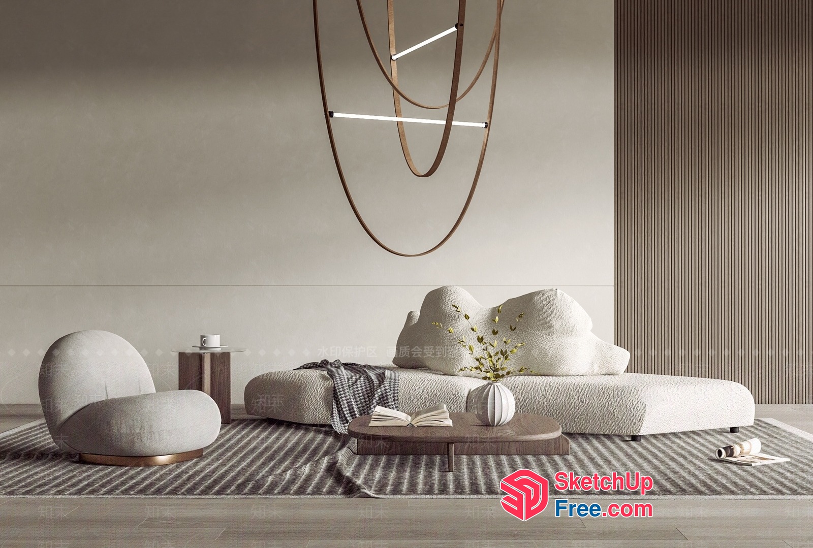 Minimalist Scandinavian Interior Design 3D SketchUp File