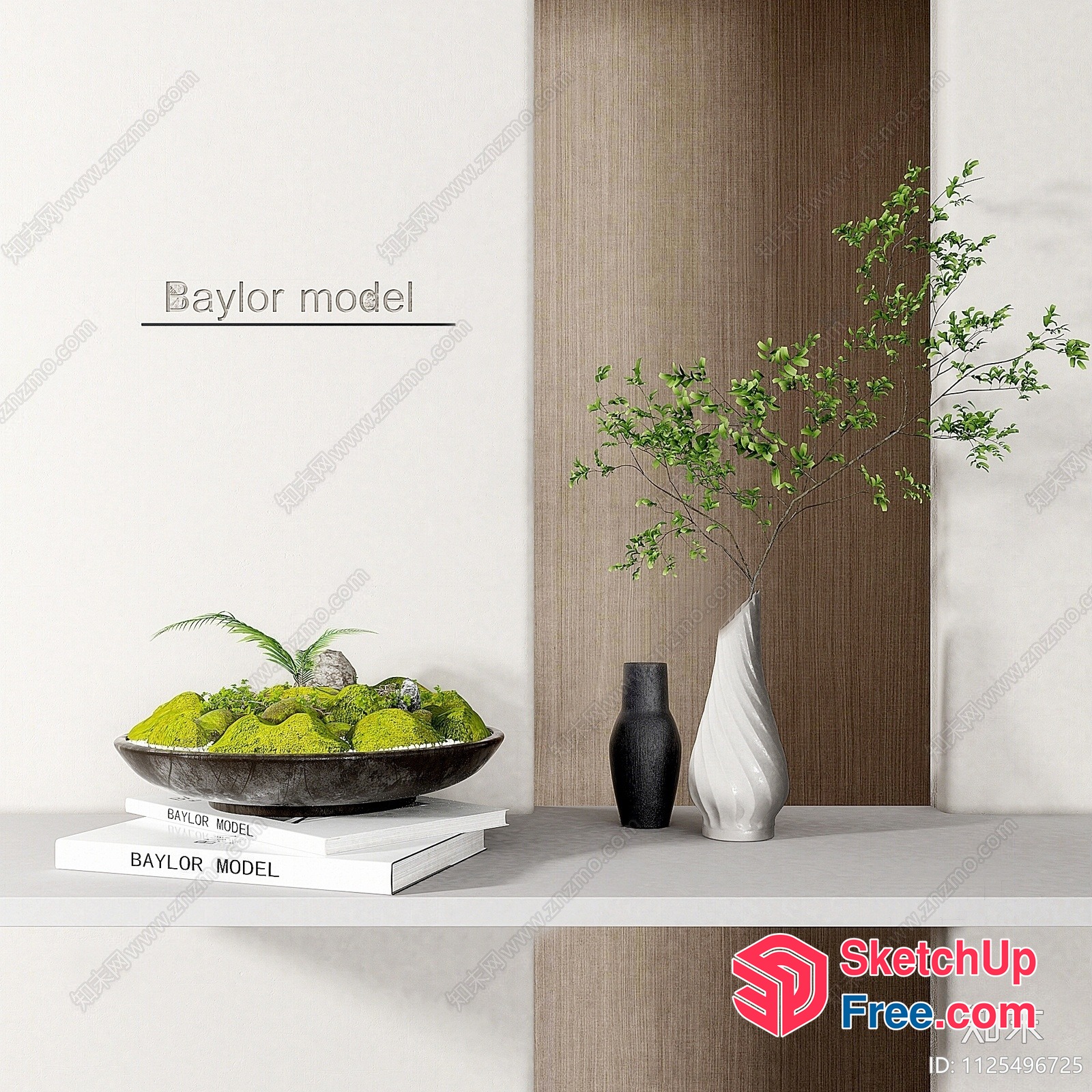 Minimalist Style Decorative Shelf 3D SketchUp File