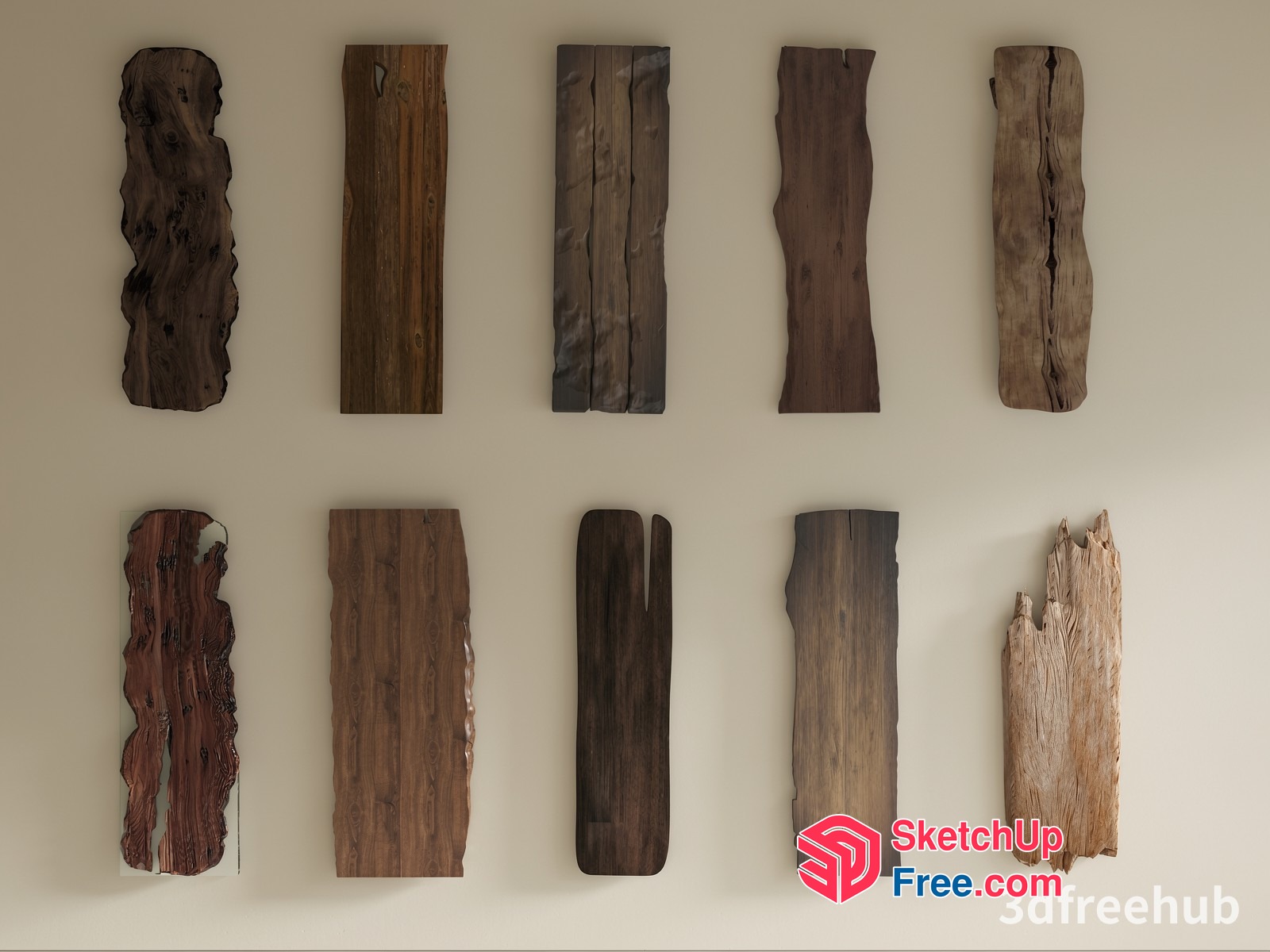 Unique Wood Planks 3D SketchUp File