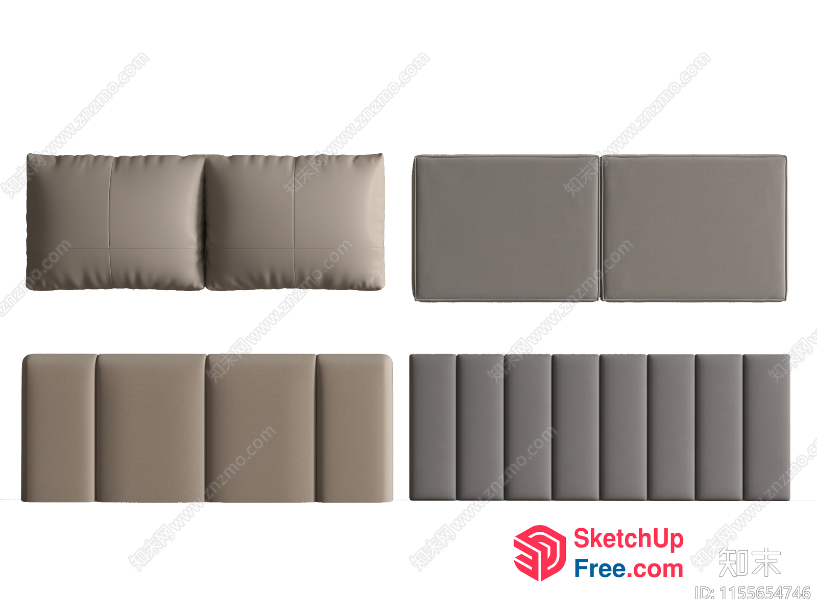 Modern Gray Sofa Set 3D SketchUp File